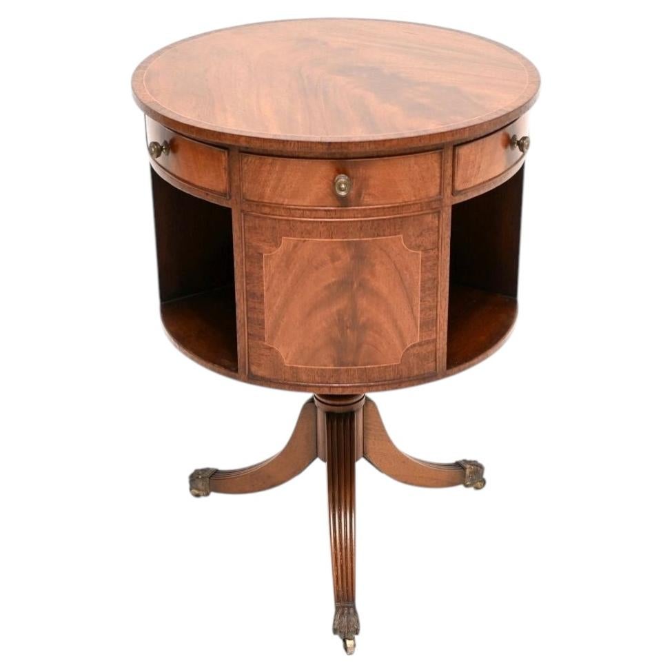 Ancienne table tambour tournante de style Régence