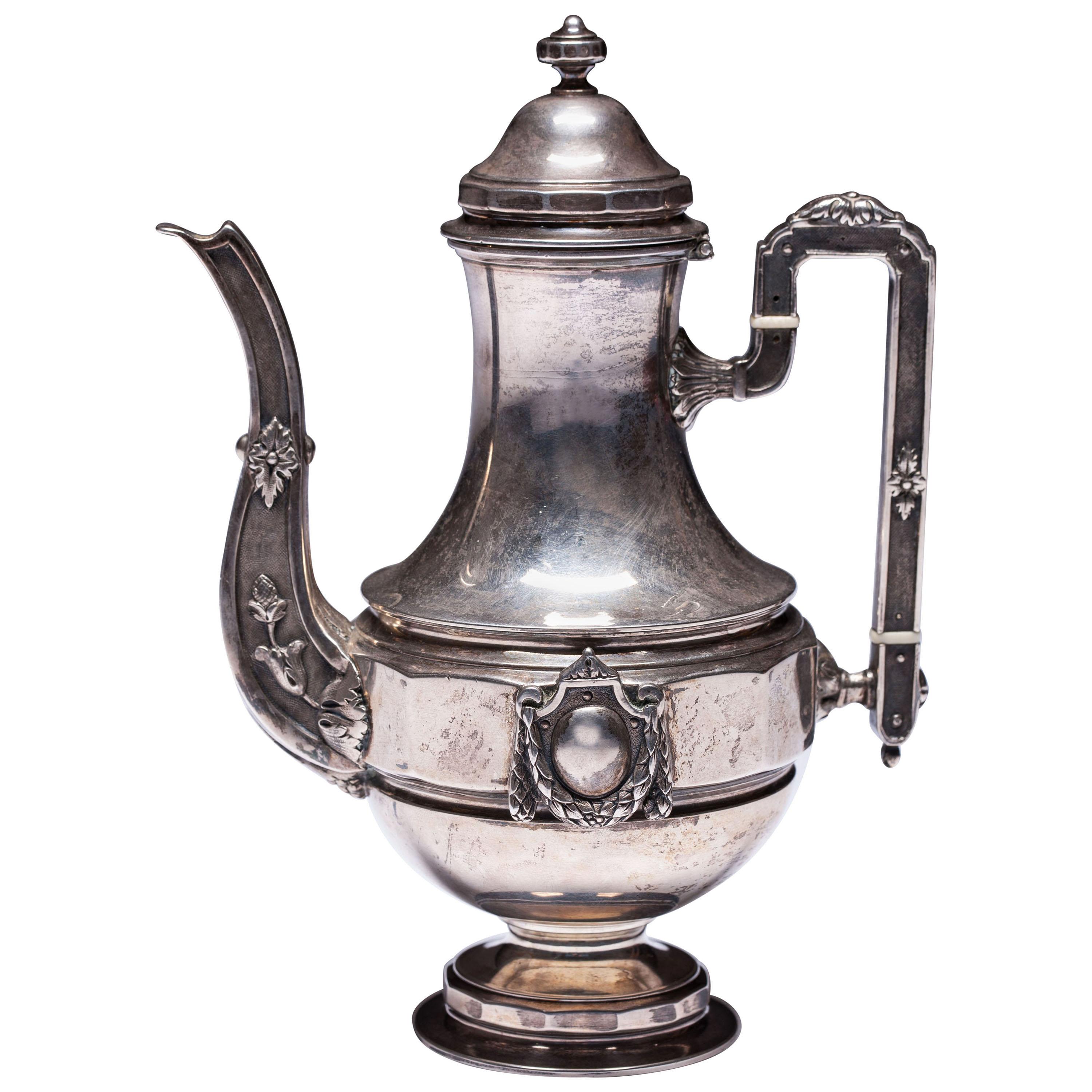 Antique Regency Style Silver Sterling Tea of Paris For Sale