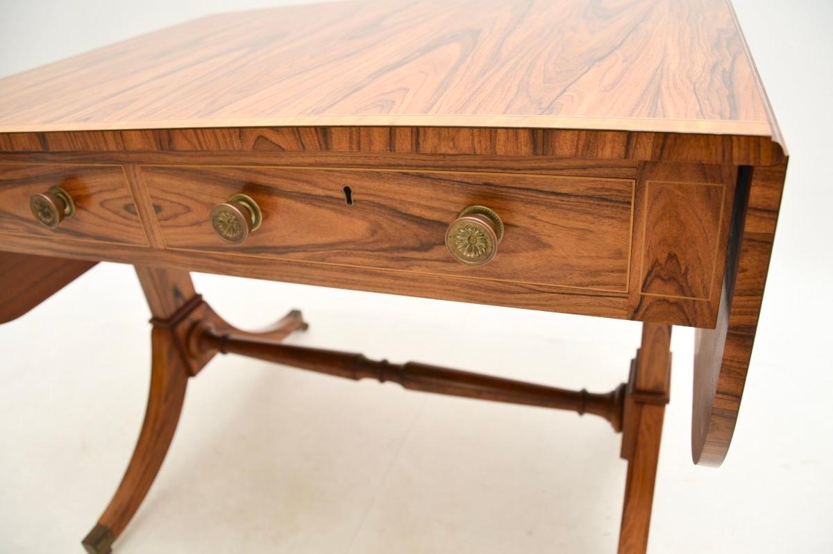 Antique Regency Style Sofa Table For Sale 3