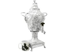 Antique Regency Style Sterling Silver Samovar