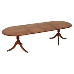 Antique Regency Style Walnut Extending Dining Table