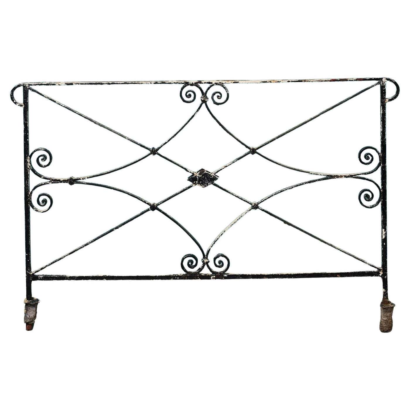 Roman Railing Old Antique Regency Style Wrought Iron Railing For Sale at 1stDibs