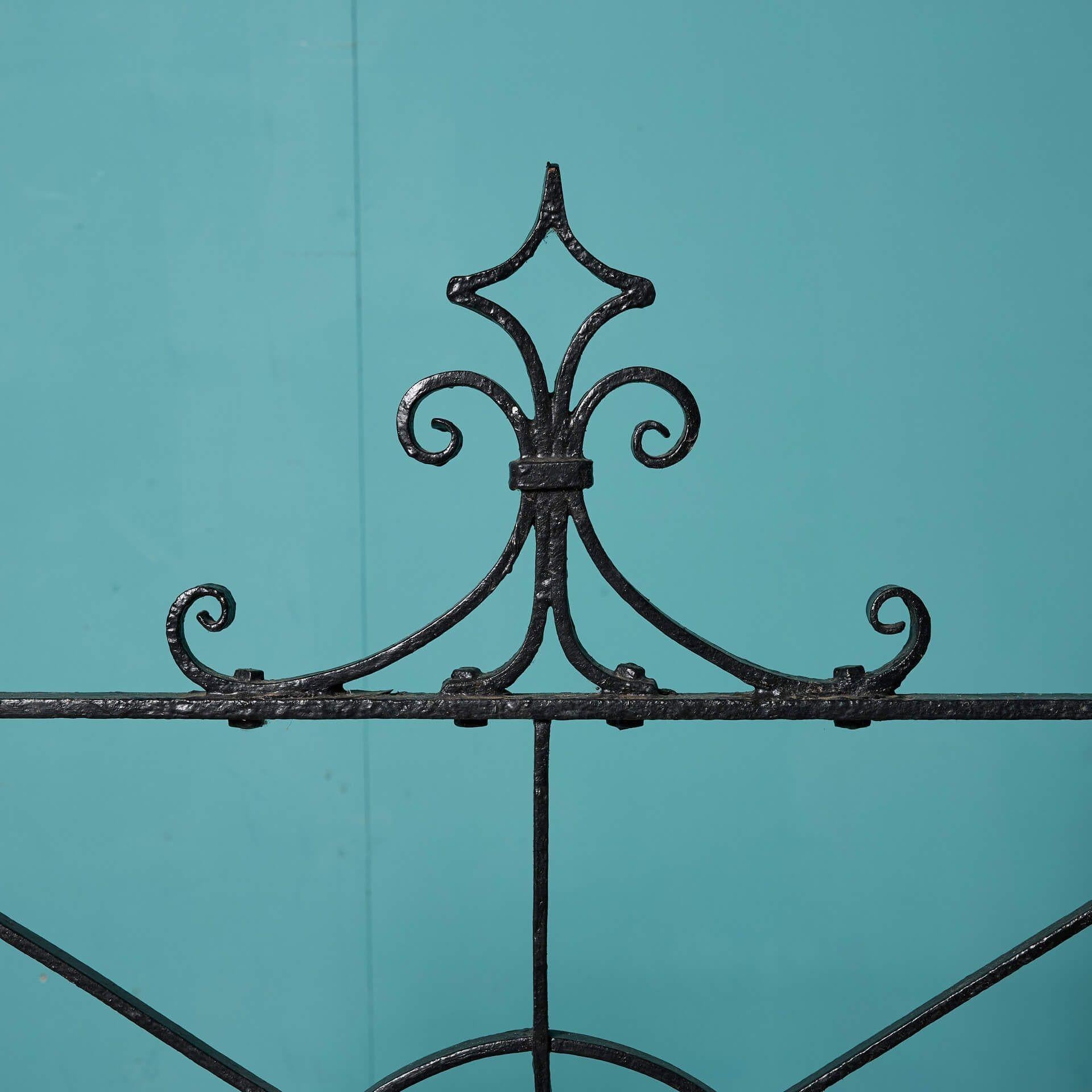 Georgian Antique Regency Style Wrought Iron Side Gate For Sale
