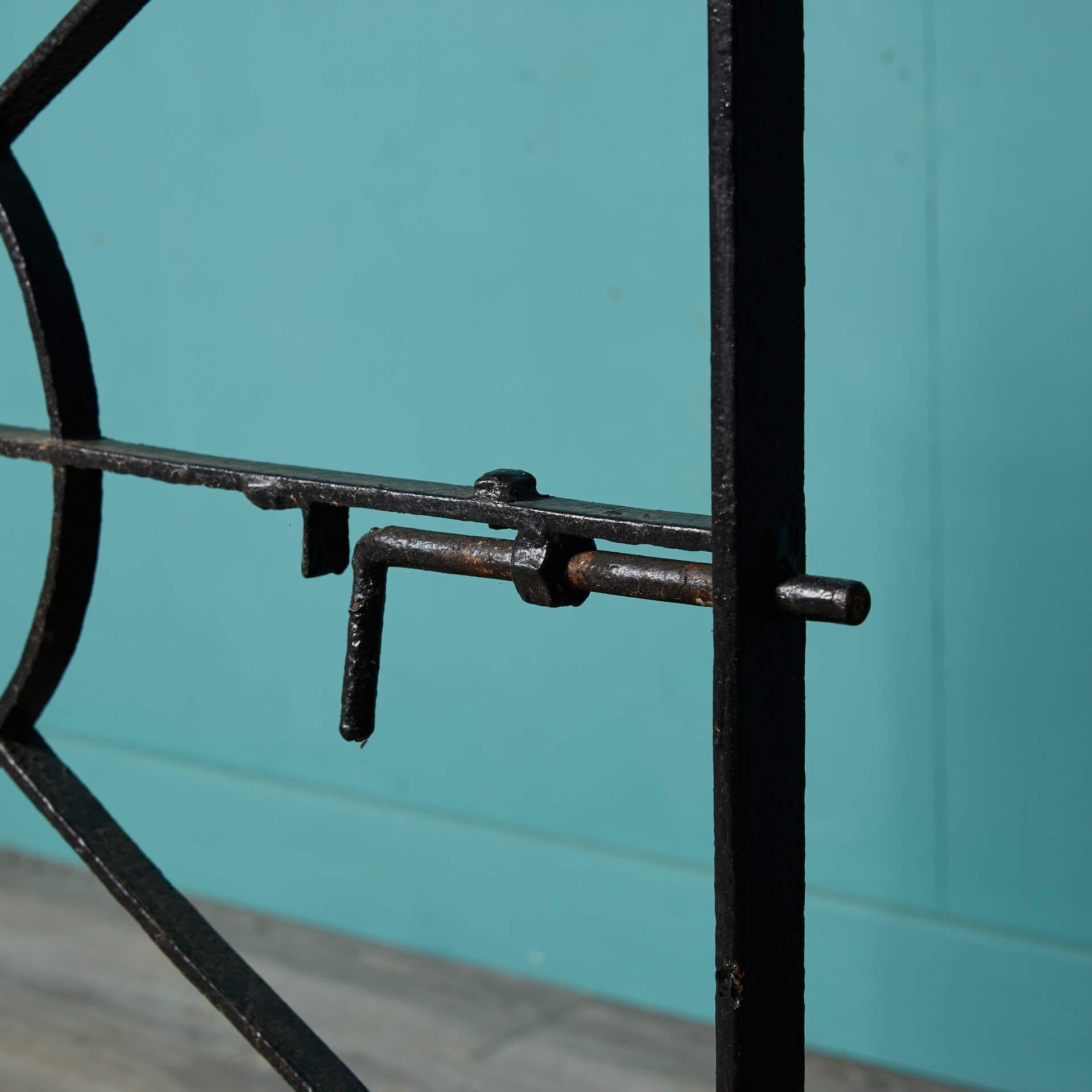 English Antique Regency Style Wrought Iron Side Gate For Sale
