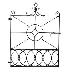 Antique Regency Style Wrought Iron Side Gate