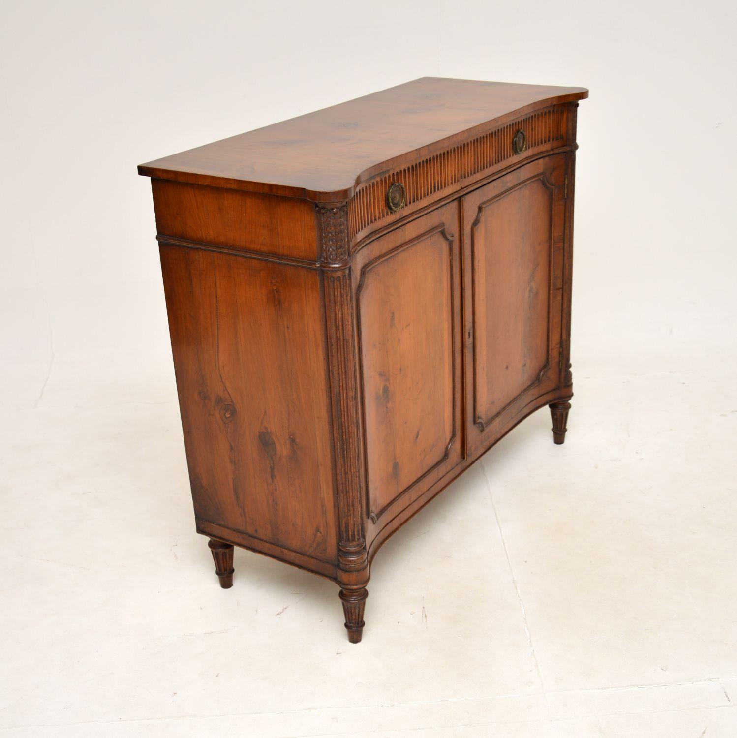 British Antique Regency Style Yew Wood Cabinet