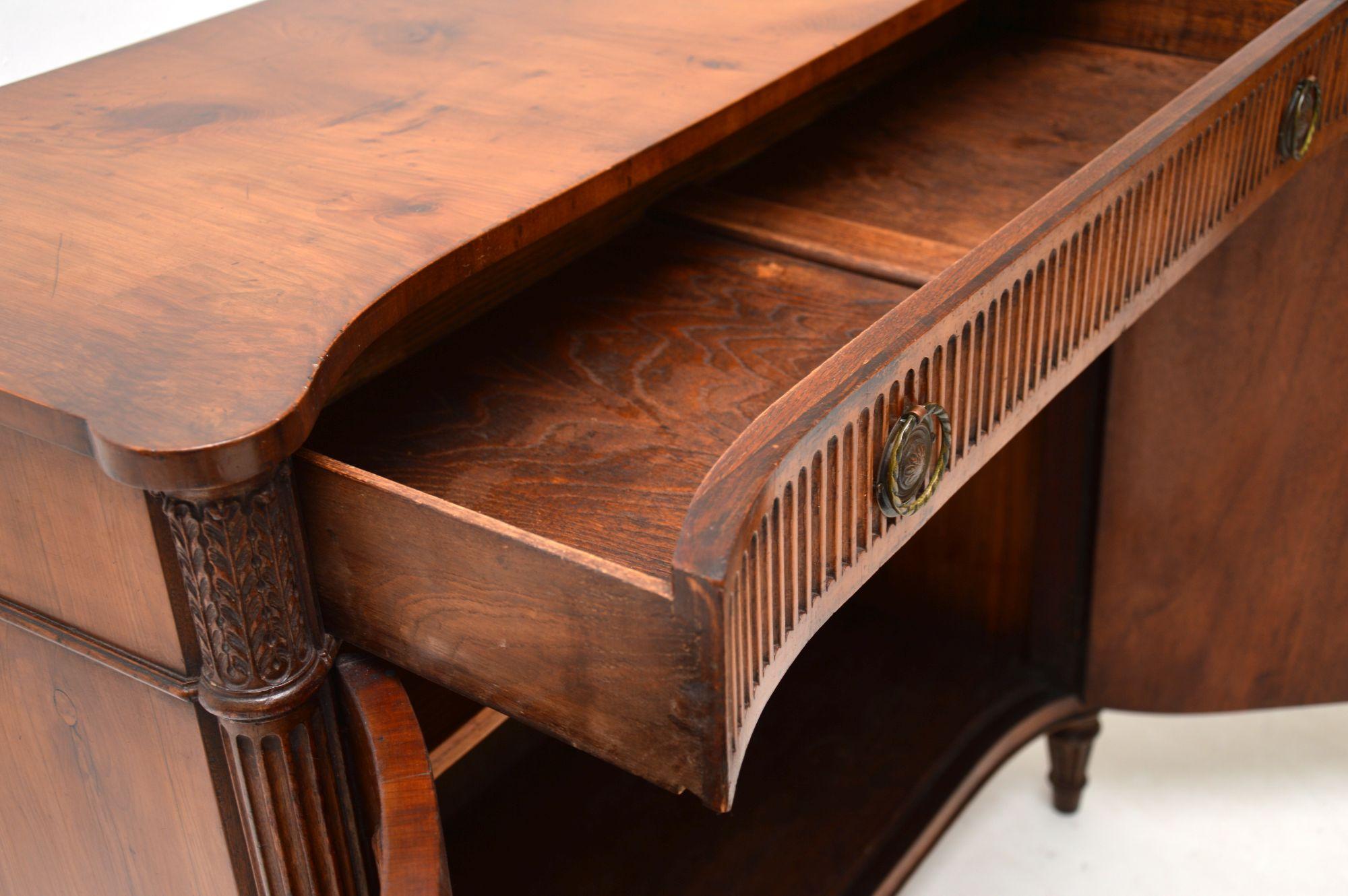 Antique Regency Style Yew Wood Cabinet 1