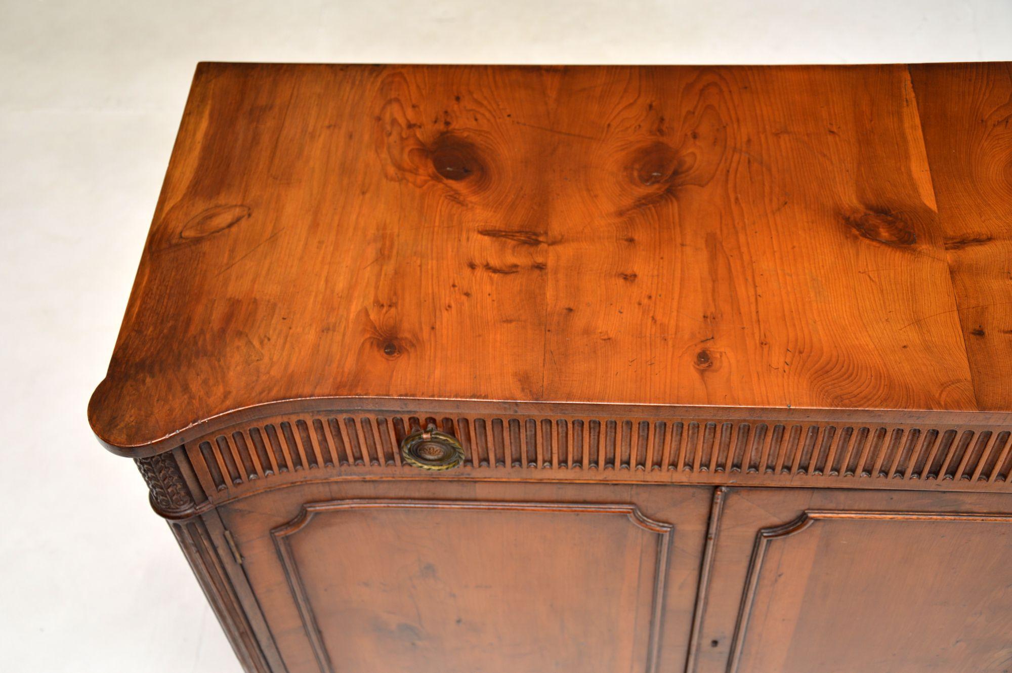 Antique Regency Style Yew Wood Cabinet 2