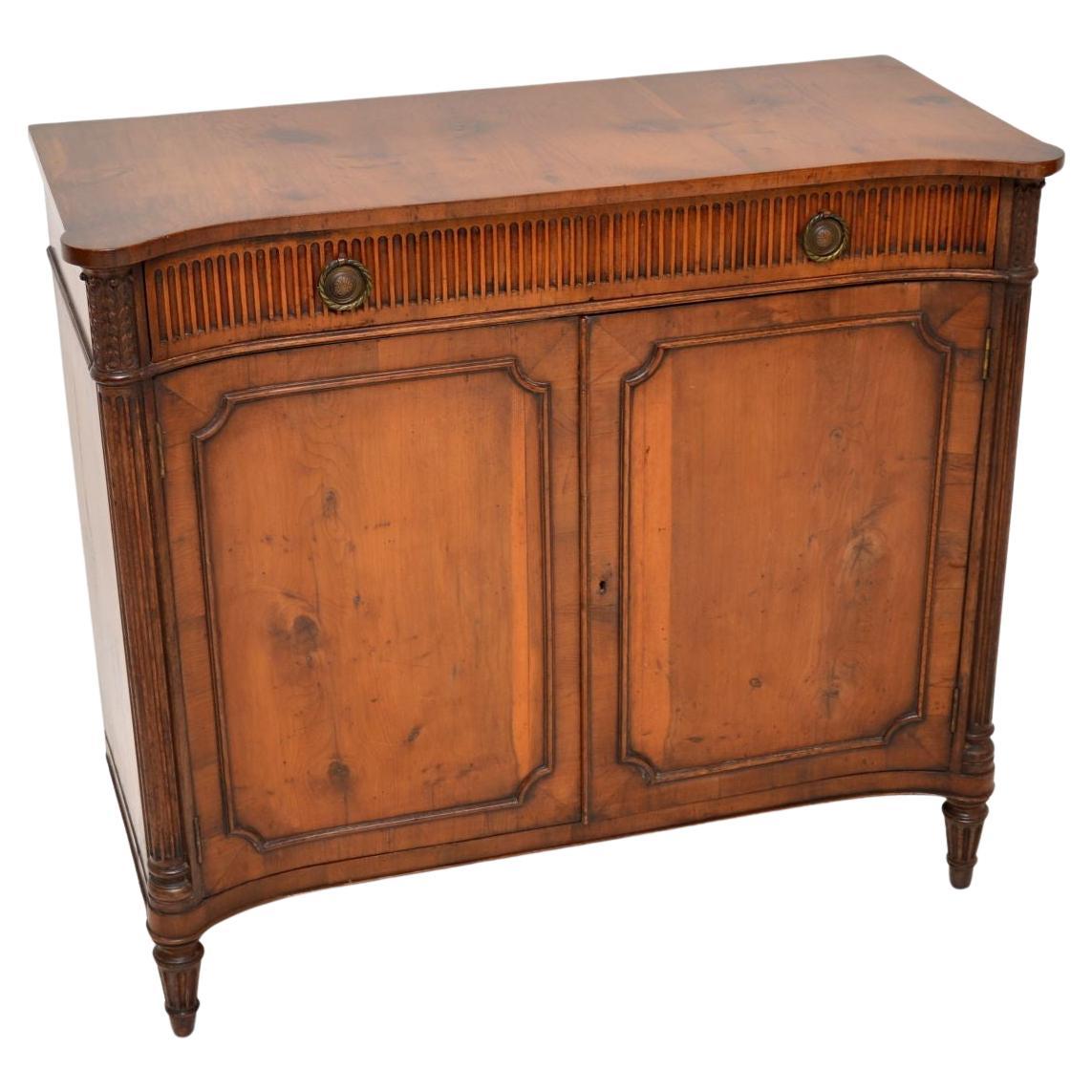 Antique Regency Style Yew Wood Cabinet