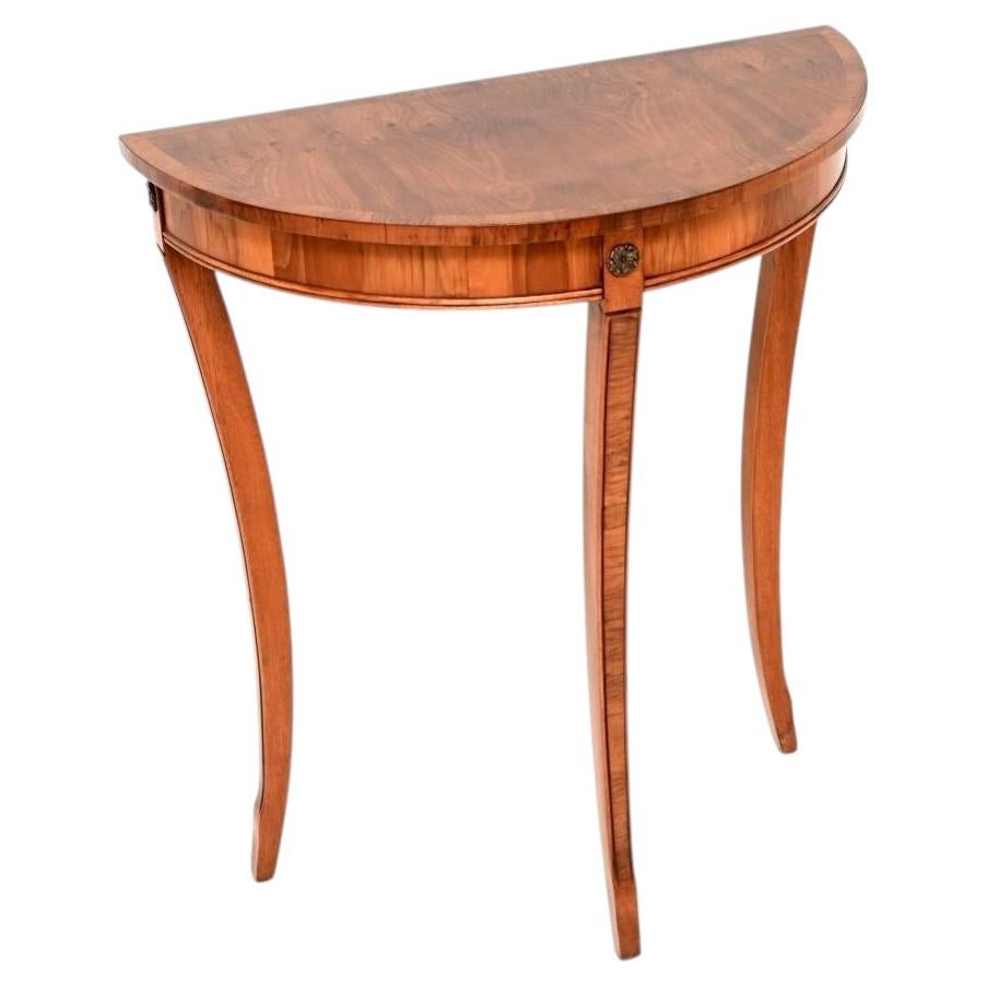 Antique Regency Style Yew Wood Console Table For Sale