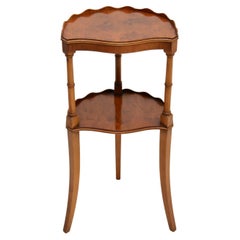 Antique Regency Style Yew Wood Side Table