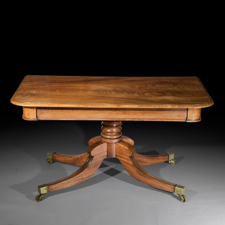 Antique Regency Two Pillar Dining Table, Sits 12 People ...