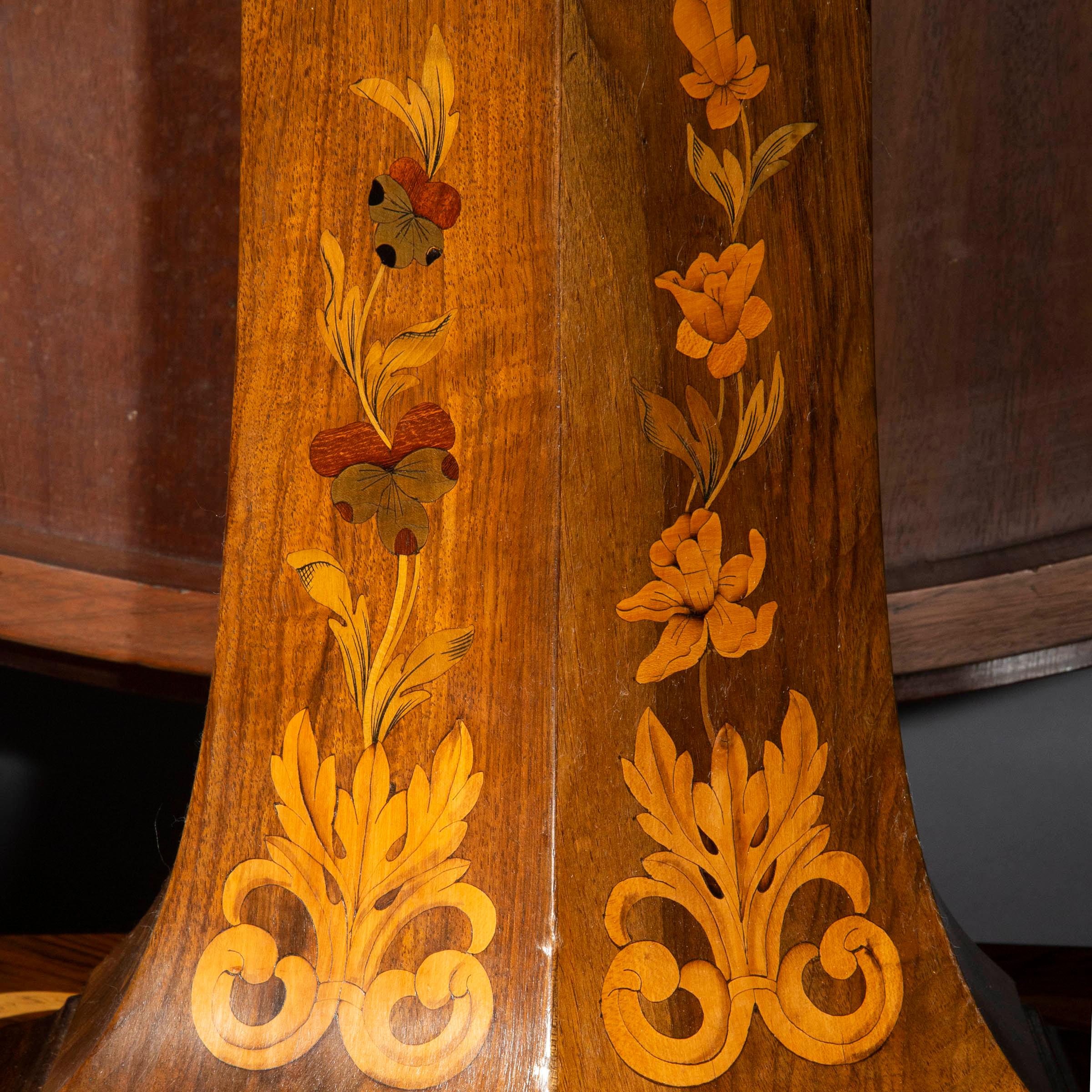 Antique Regency Walnut and Marquetry Dining Table 4