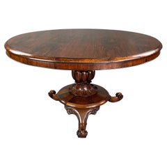 Antique Regency walnut curcular centre table 