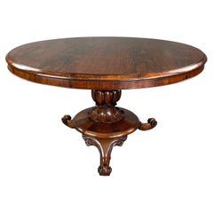 Antique Regency walnut curcular centre table