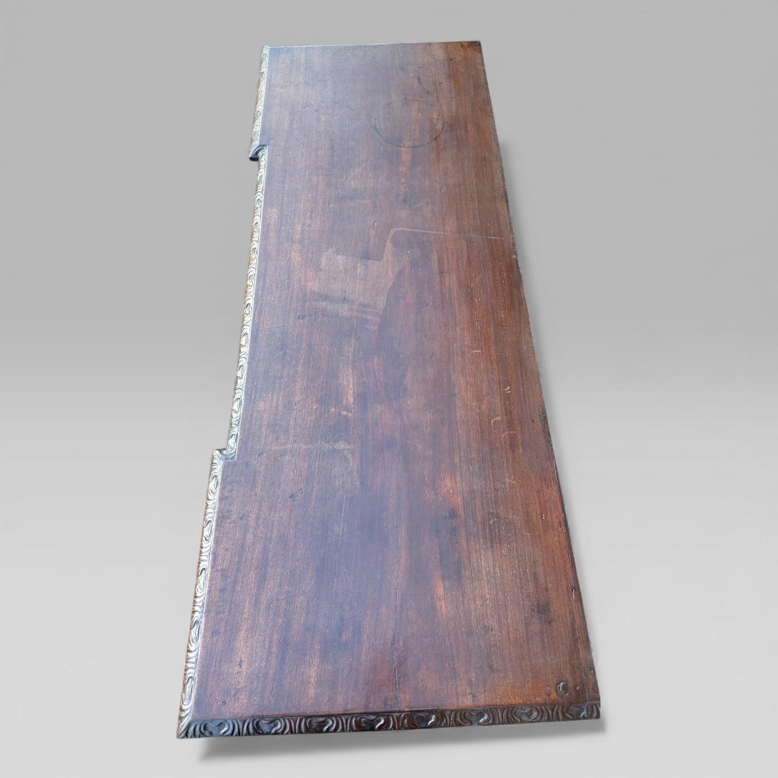 Antique Regency/William IV Anglo-Indian Padouk Carved Sideboard or Desk For Sale 9