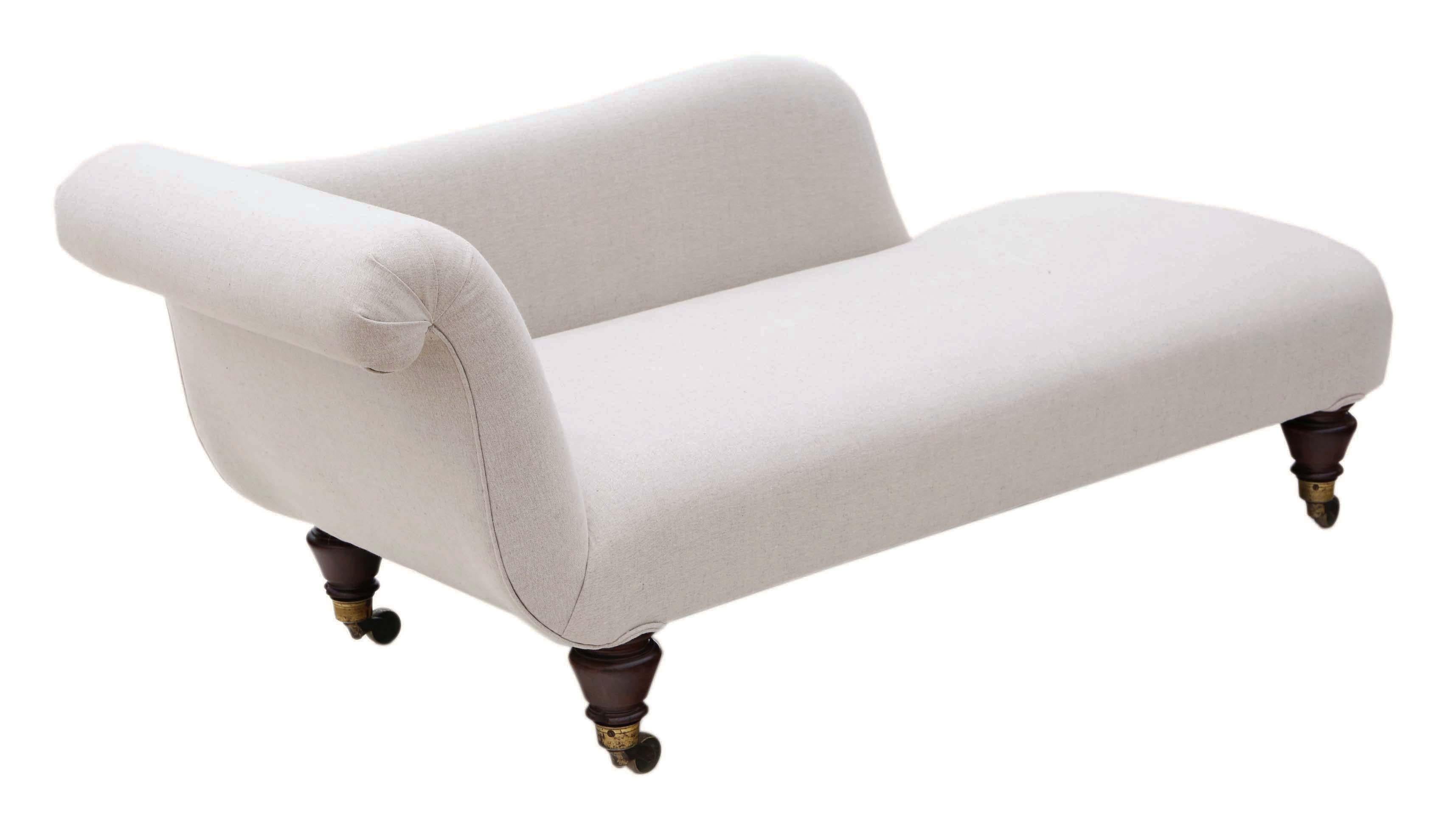 Upholstery Antique Regency William IV circa 1830 Chaise Longue Sofa