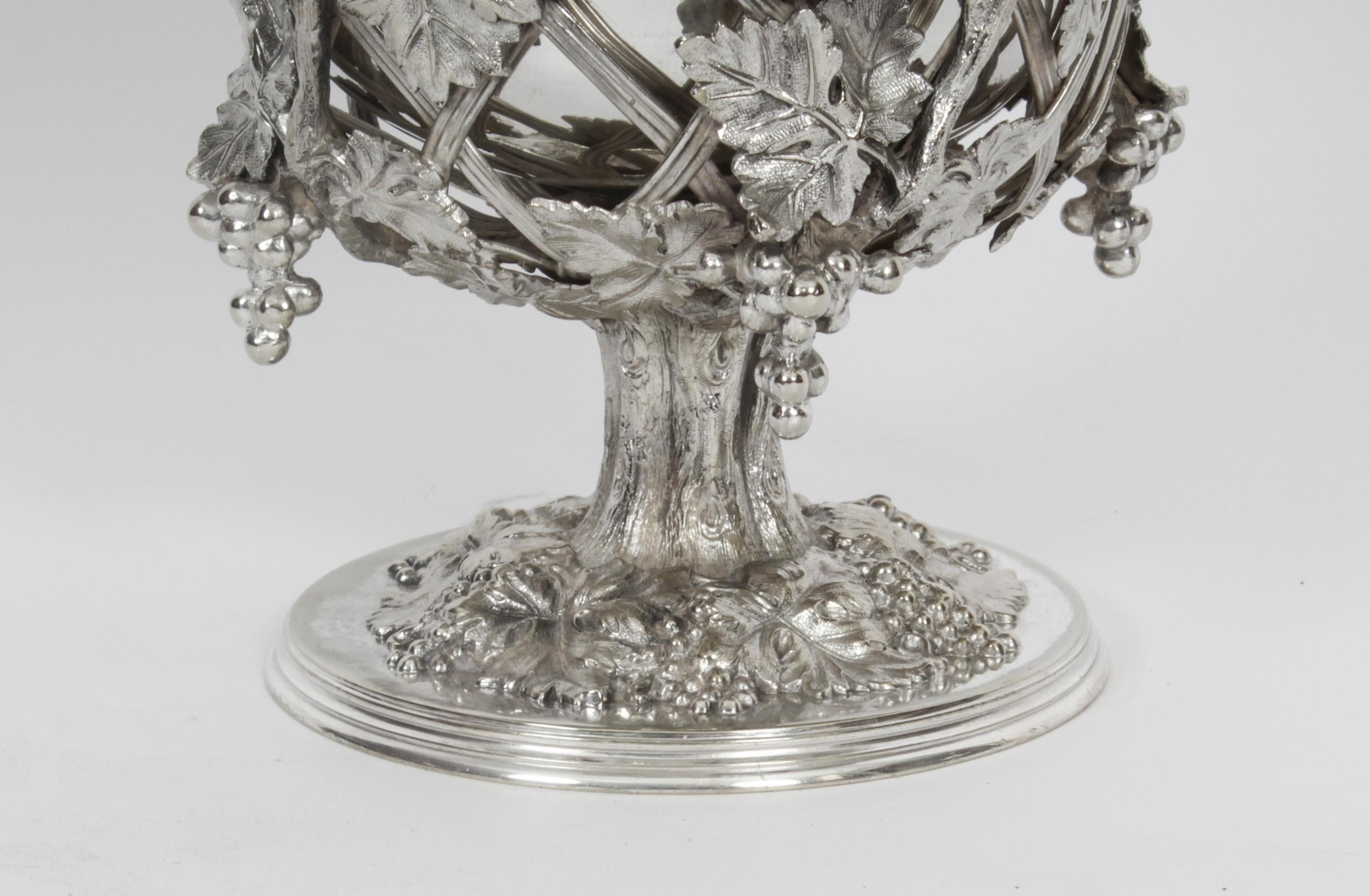 Antiguo Enfriador de Vino de la Regencia Antiguo Plato de Sheffield Siglo XIX en venta 8