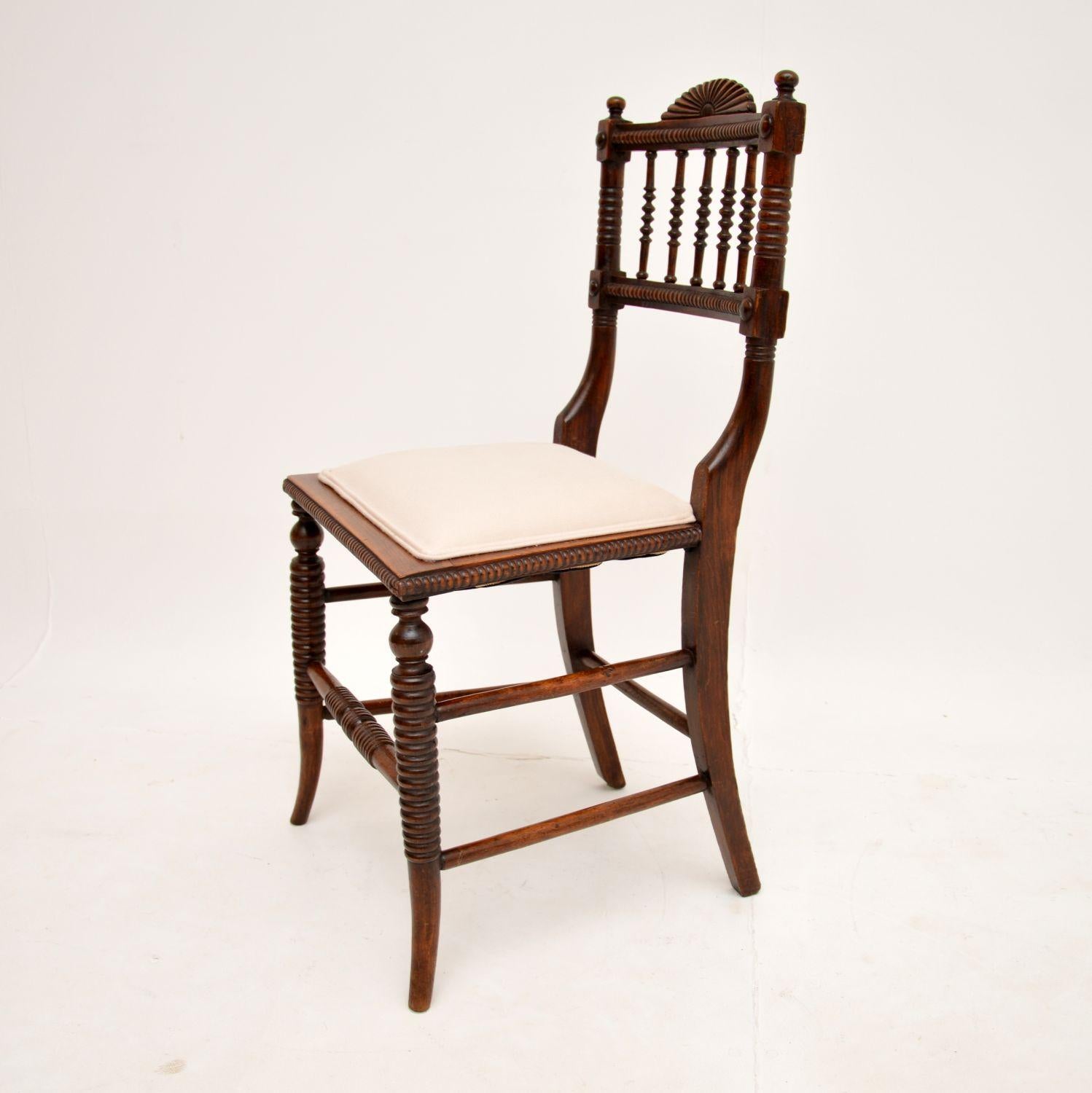 British Antique Regency Wooden Side Chair