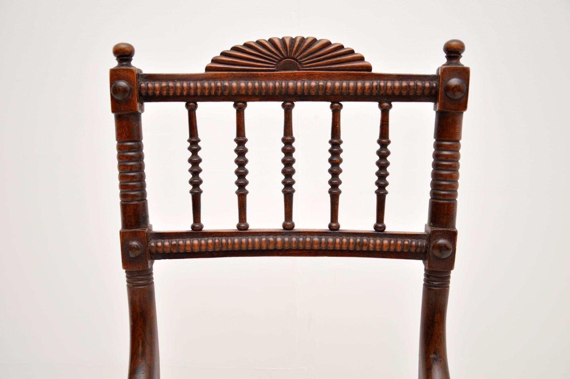 Mid-19th Century Antique Regency Wooden Side Chair