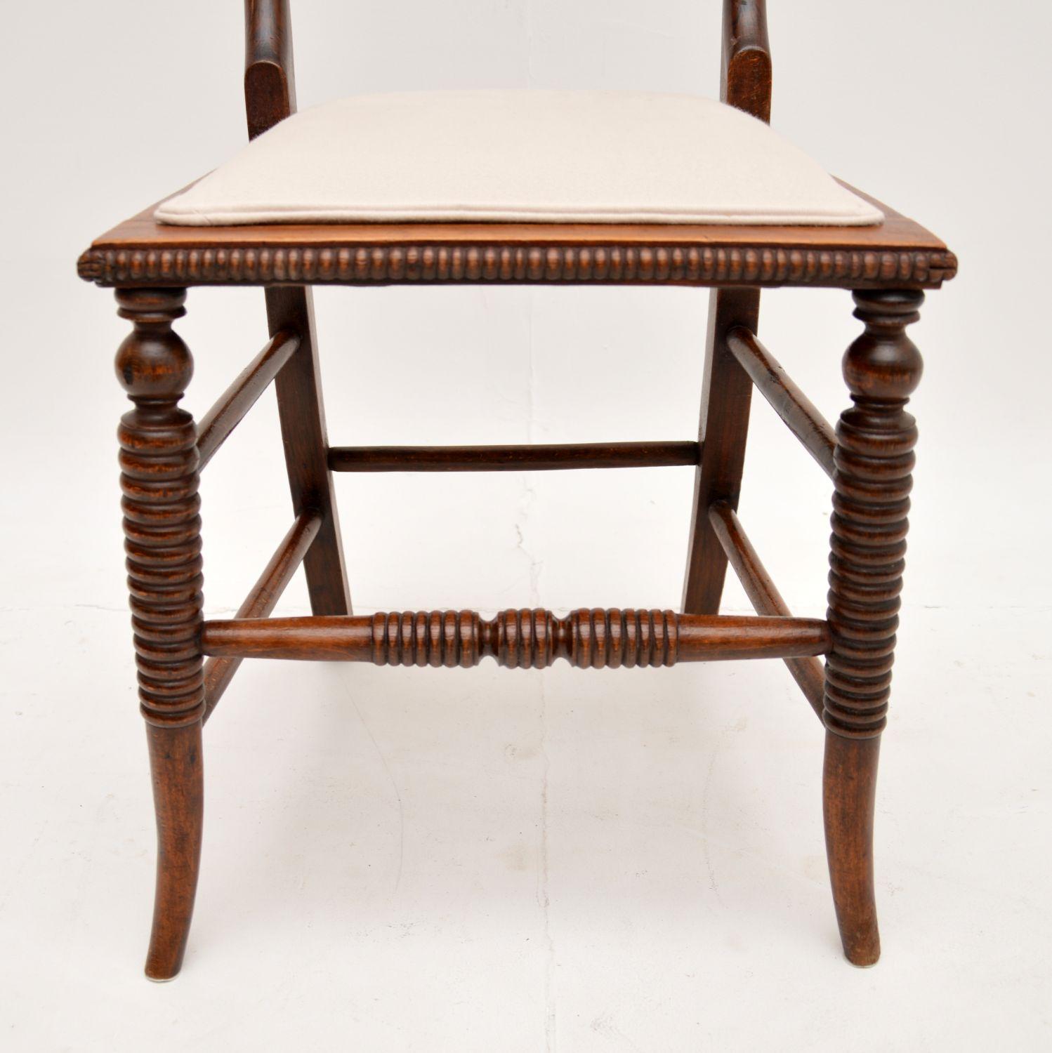 Fabric Antique Regency Wooden Side Chair