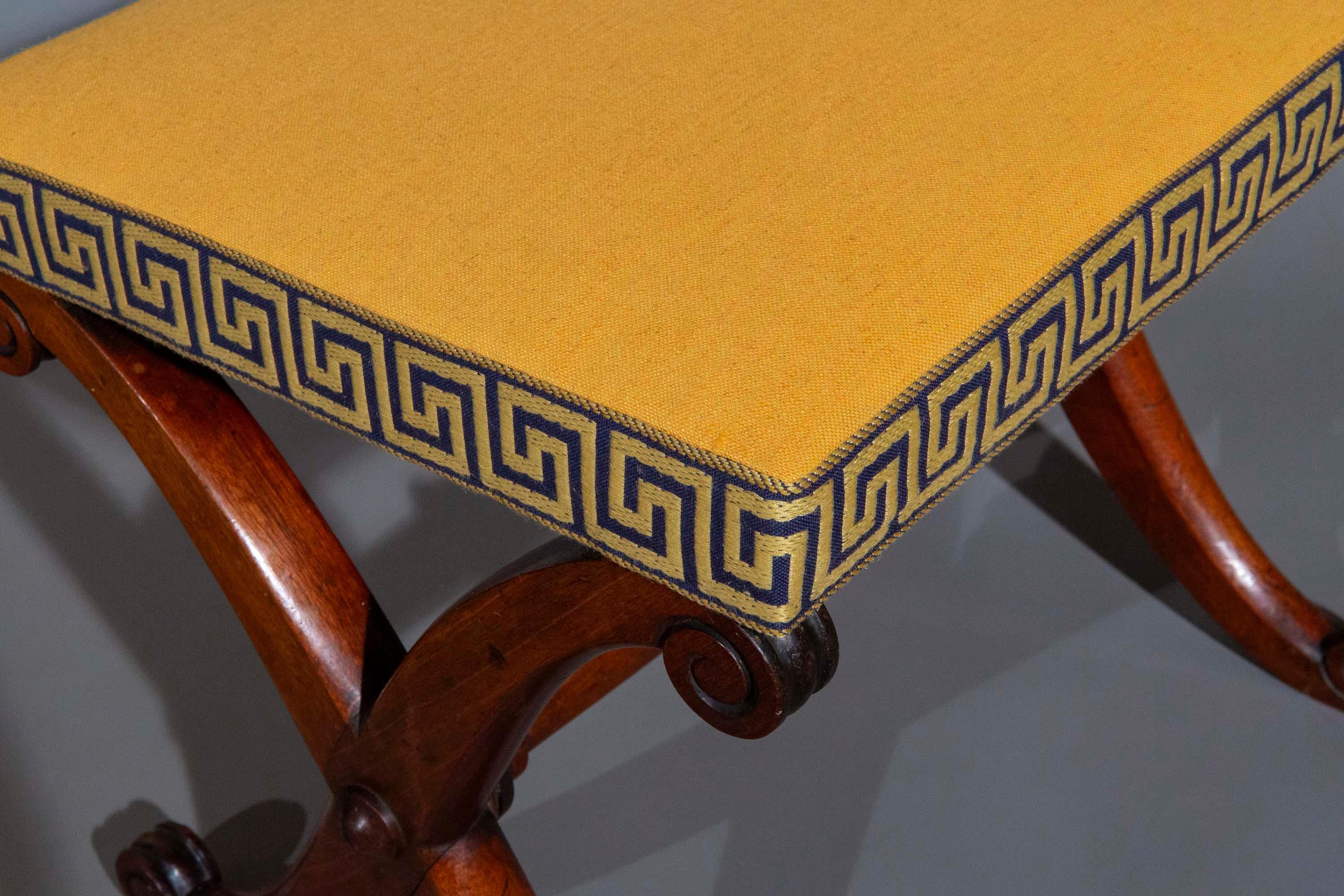 Hand-Crafted Early 19th Century X-Frame Stool