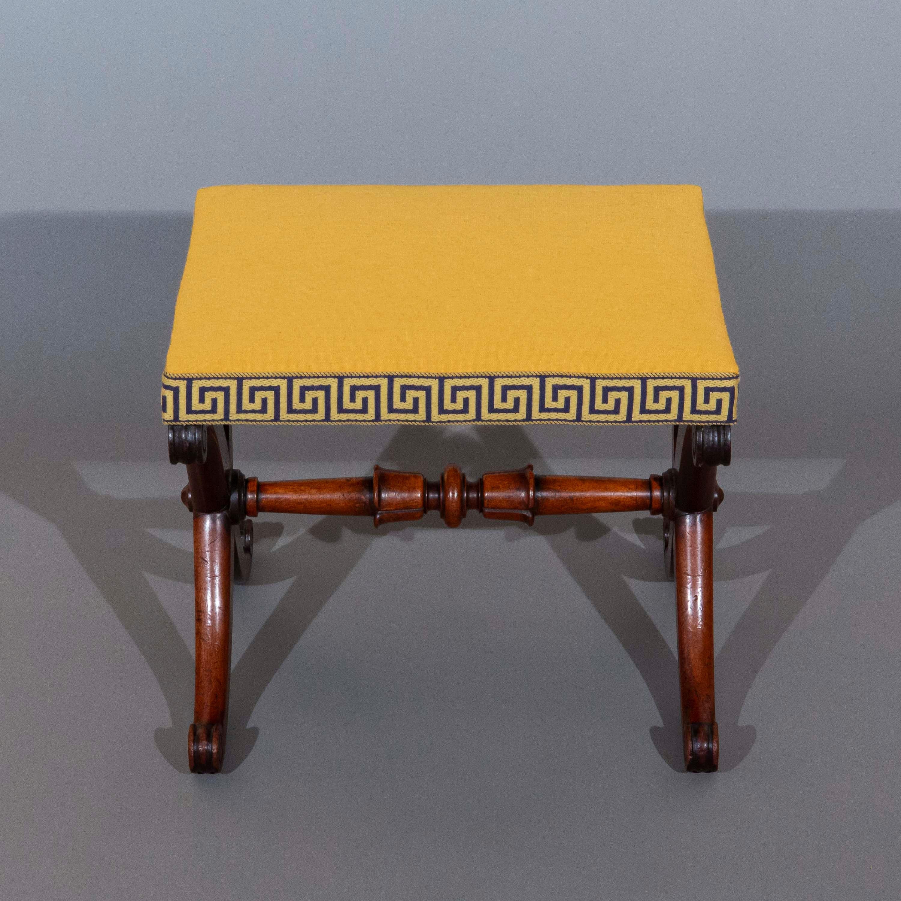Early 19th Century X-Frame Stool 1