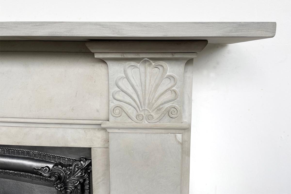 Antique Regency York Stone Fireplace Surround For Sale 1