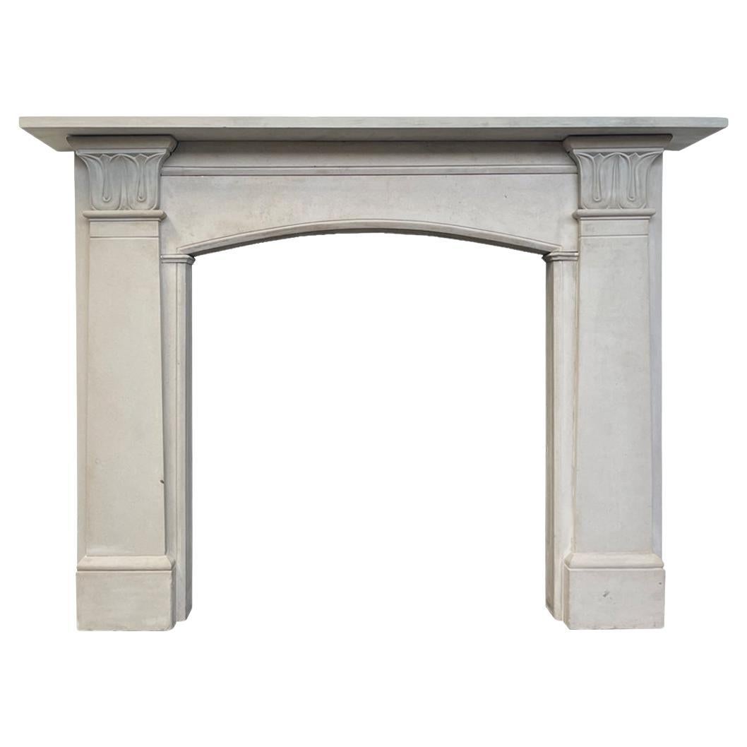 Antique Regency York Stone Fireplace Surround For Sale