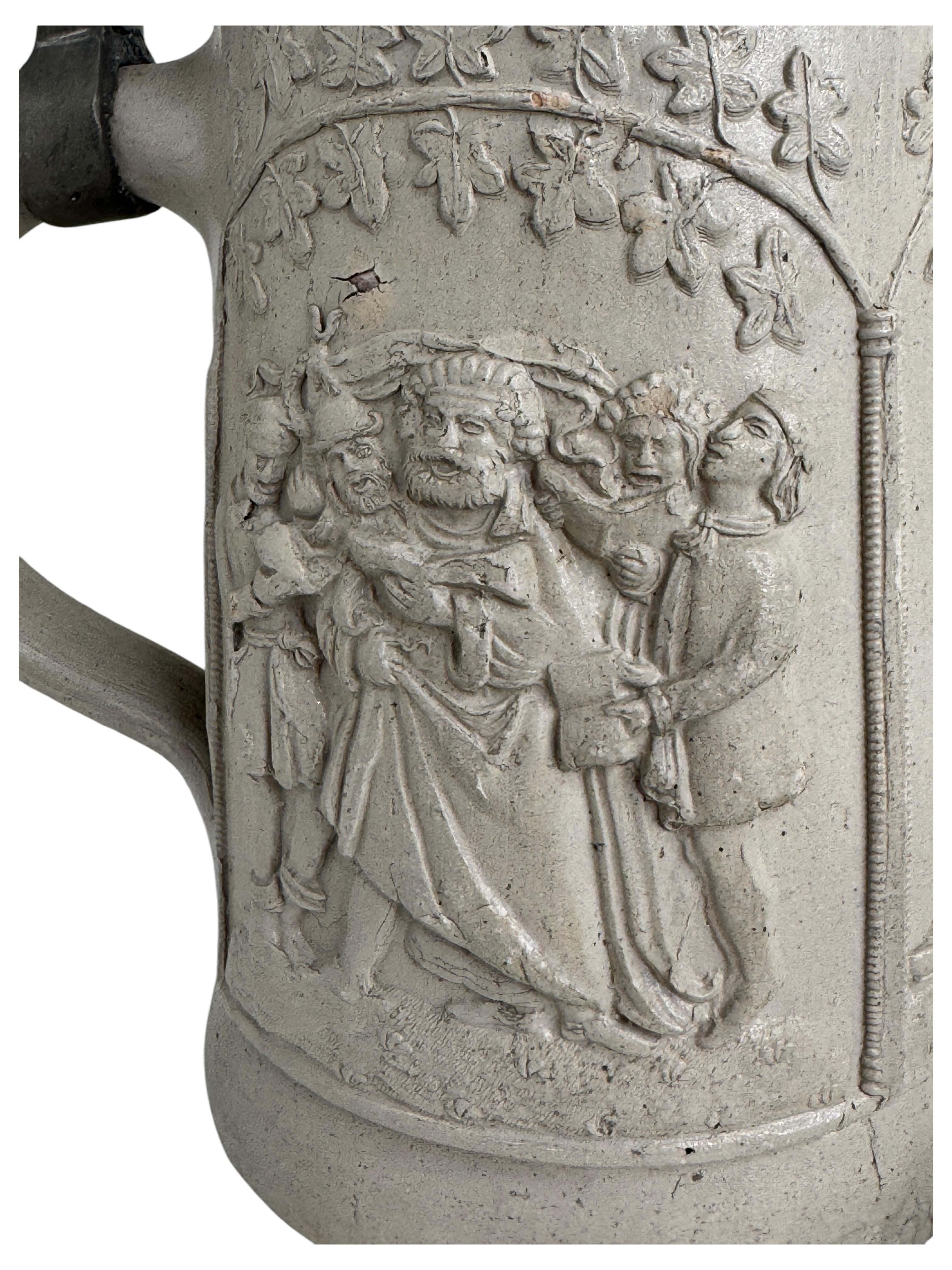 Antigua Cerveza de 1 Litro con Tapa de Cerveza de Regensburg Stein Gnome Rest, 1880s o más antigua en venta 5