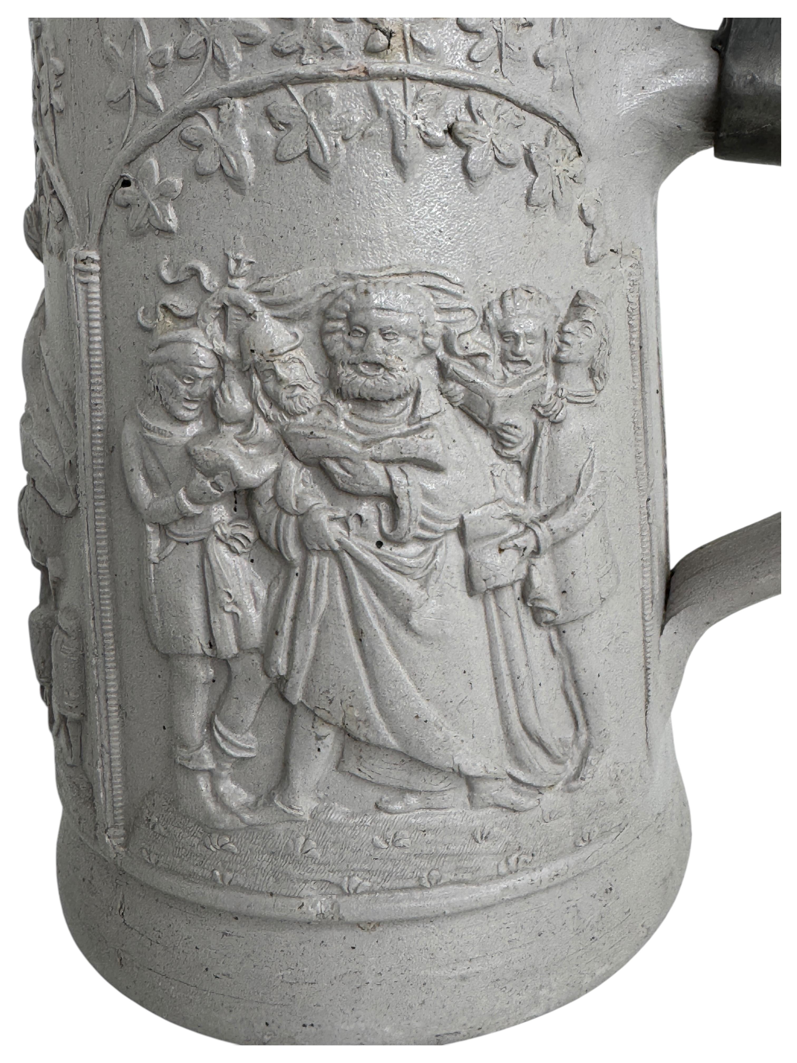 Antigua Cerveza de 1 Litro con Tapa de Cerveza de Regensburg Stein Gnome Rest, 1880s o más antigua en venta 7