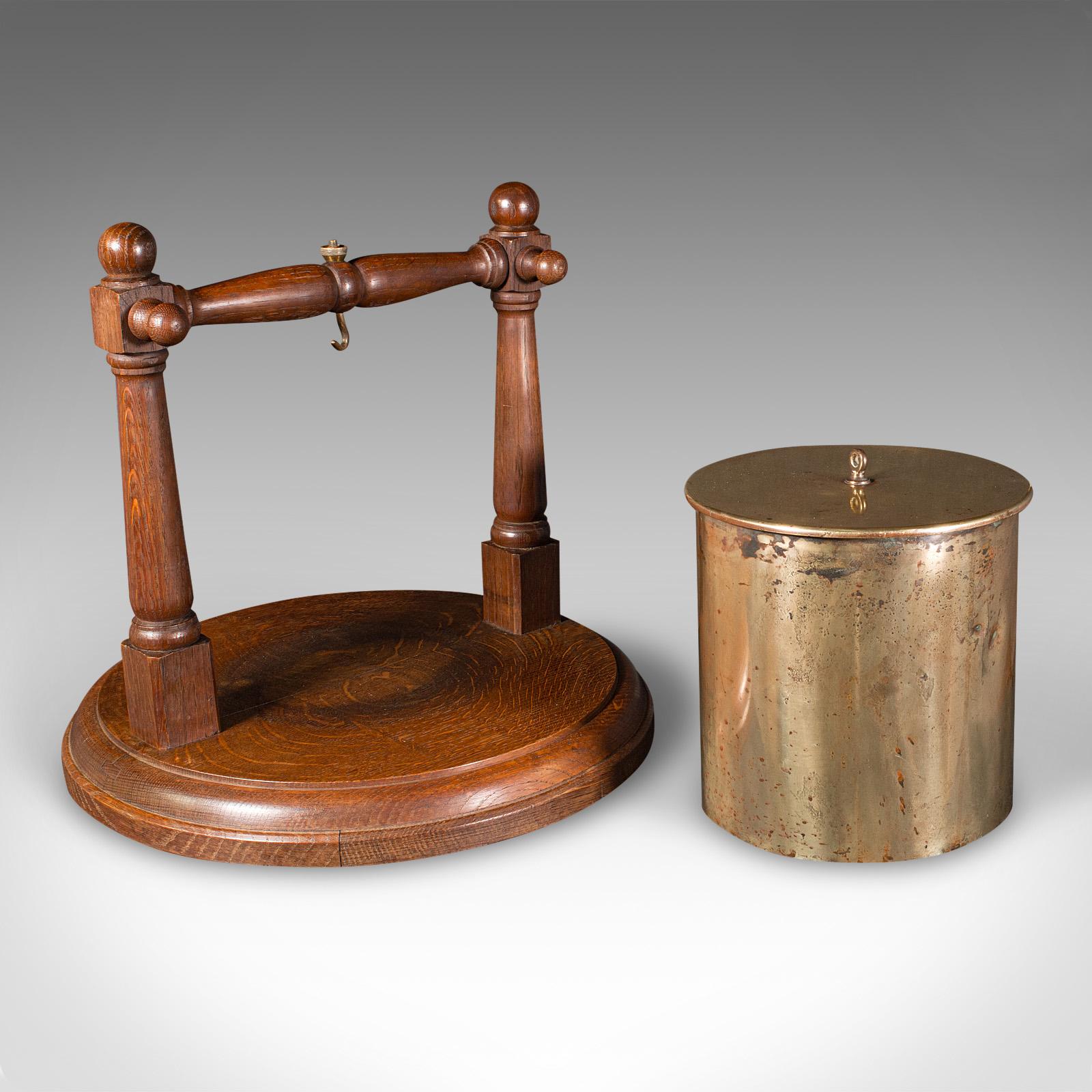 20th Century Antique Regimental Gong, German, Brass Ordnance, Oak, First World War, C.1916 For Sale