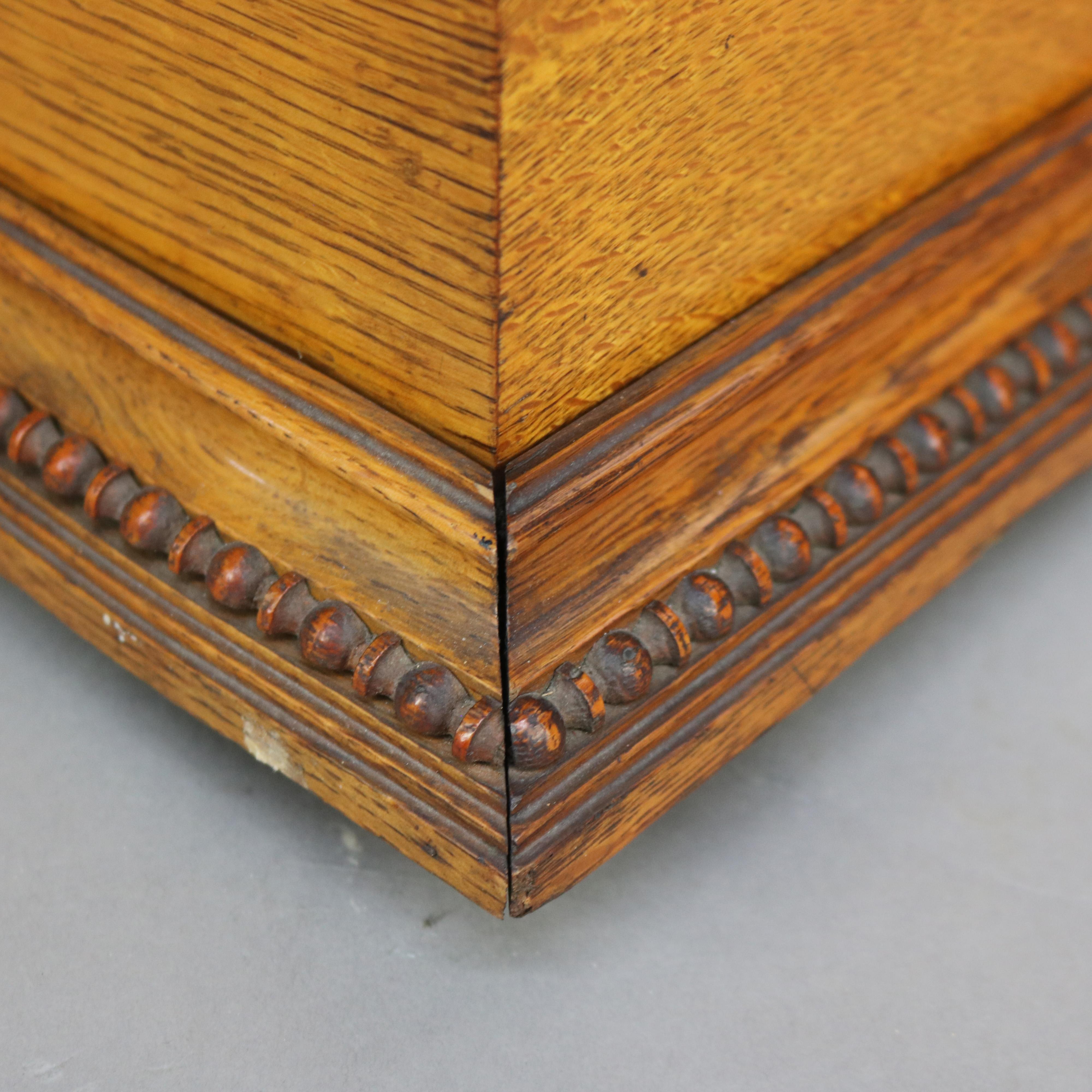 Antique Regina Oak Music Box & 15” Disk C1910 10
