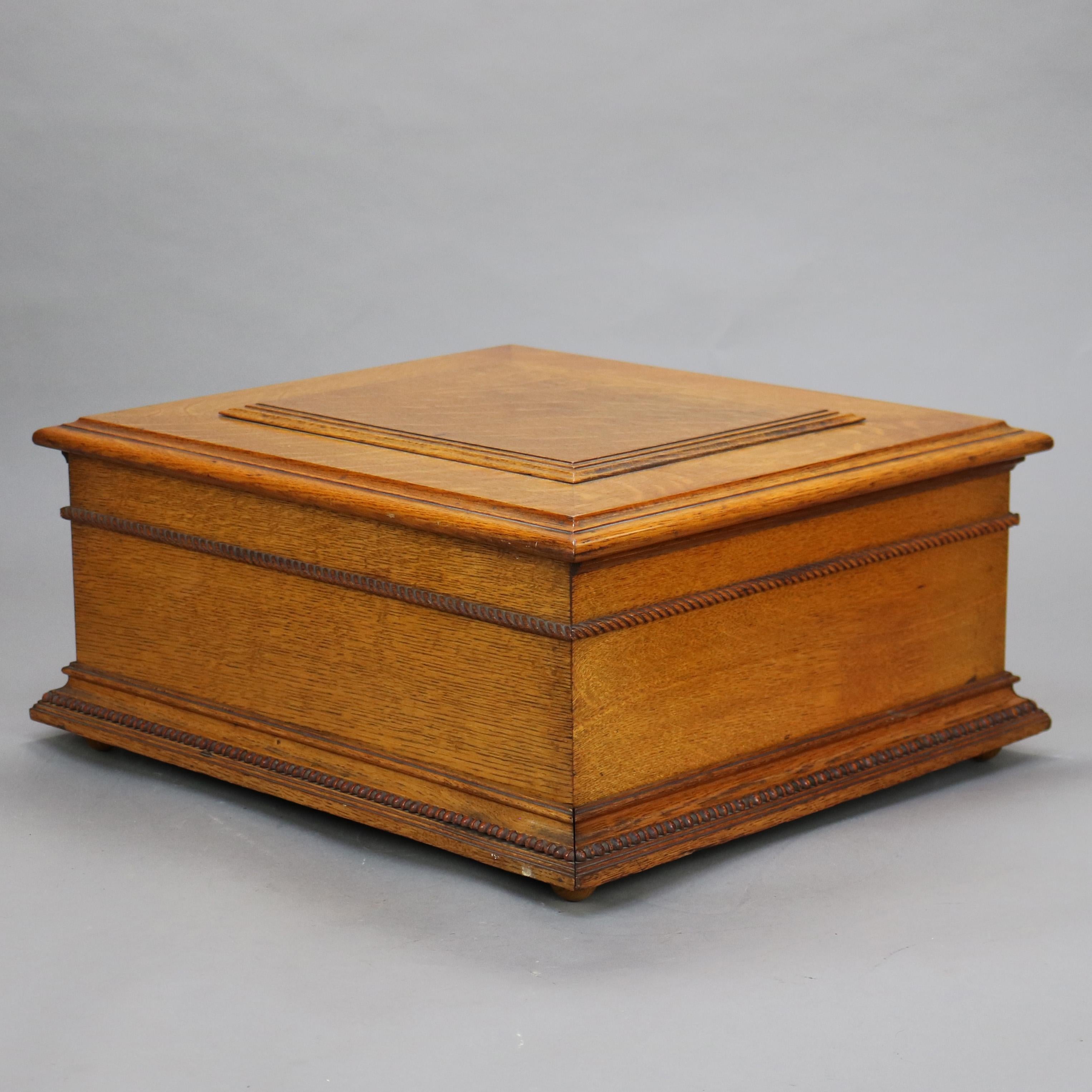 Antique Regina Oak Music Box & 15” Disk C1910 4