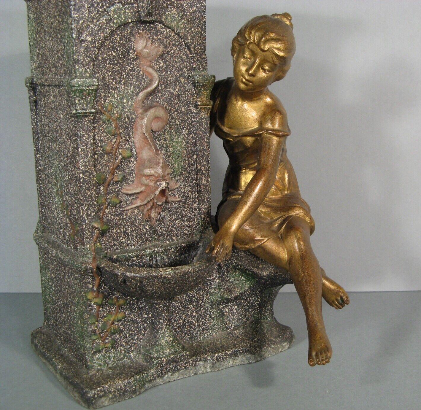 Empire Antique Régule Vase with Young Woman at Fountain, Inspired by Moreau  - 1Y199