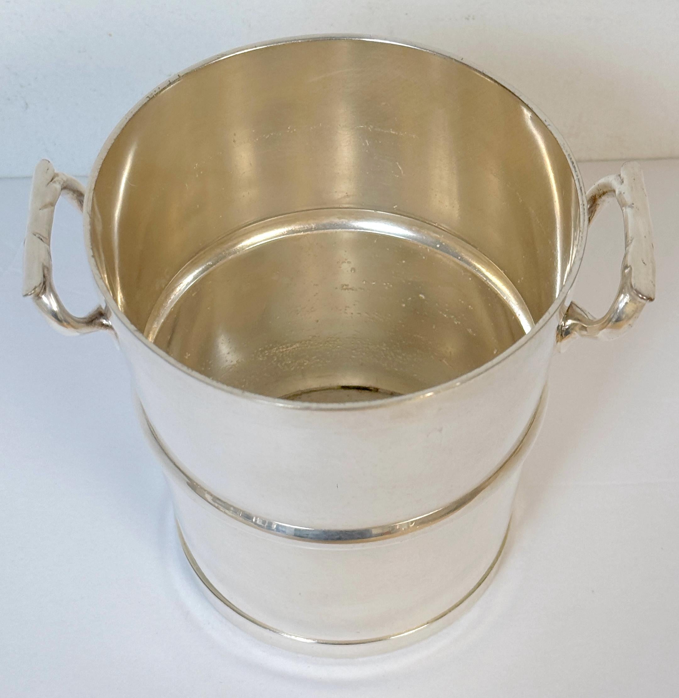 Édouardien Seau à champagne / glace antique Reiffel & Husted Silverplate USA, design anglais en vente