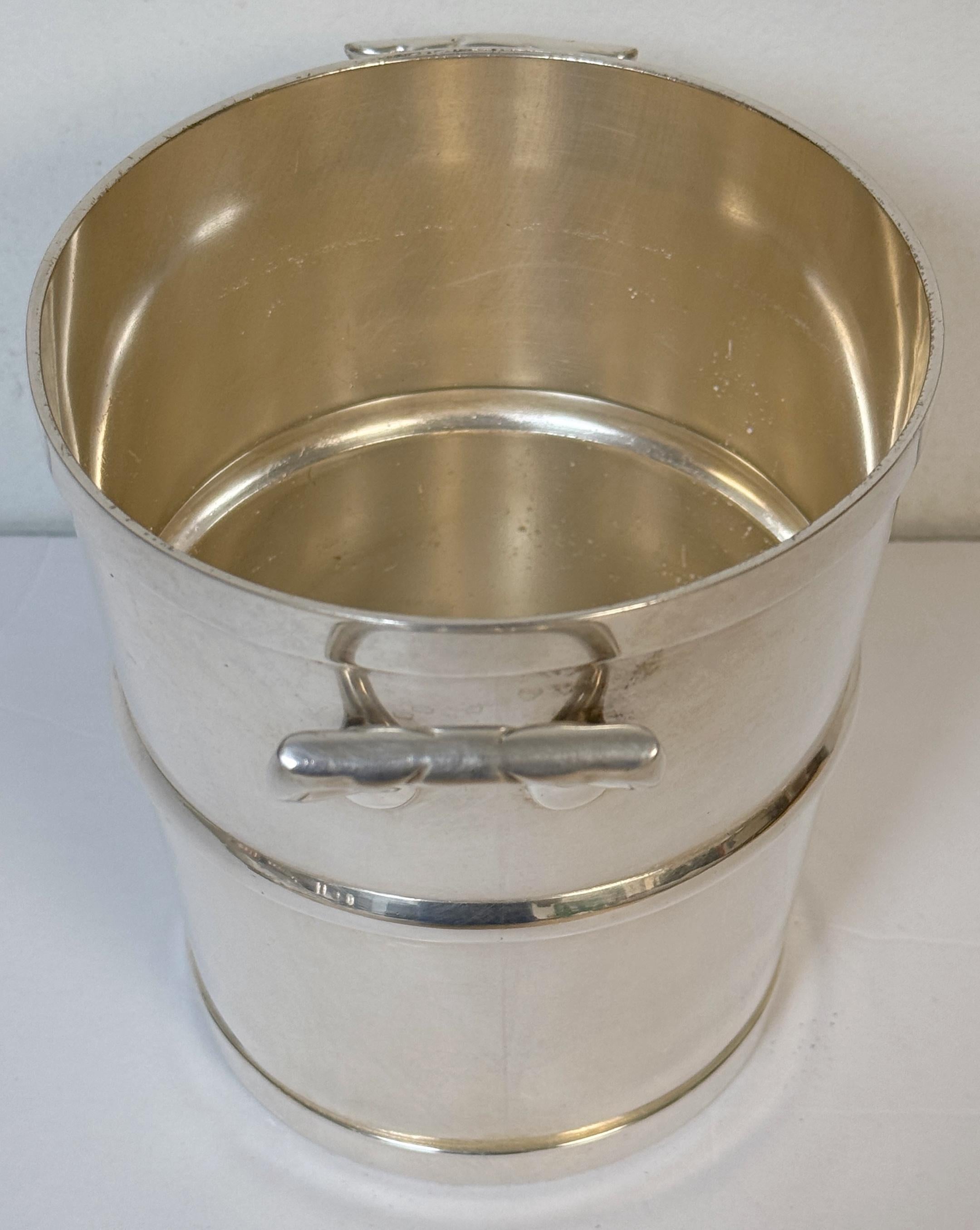 Moulage Seau à champagne / glace antique Reiffel & Husted Silverplate USA, design anglais en vente