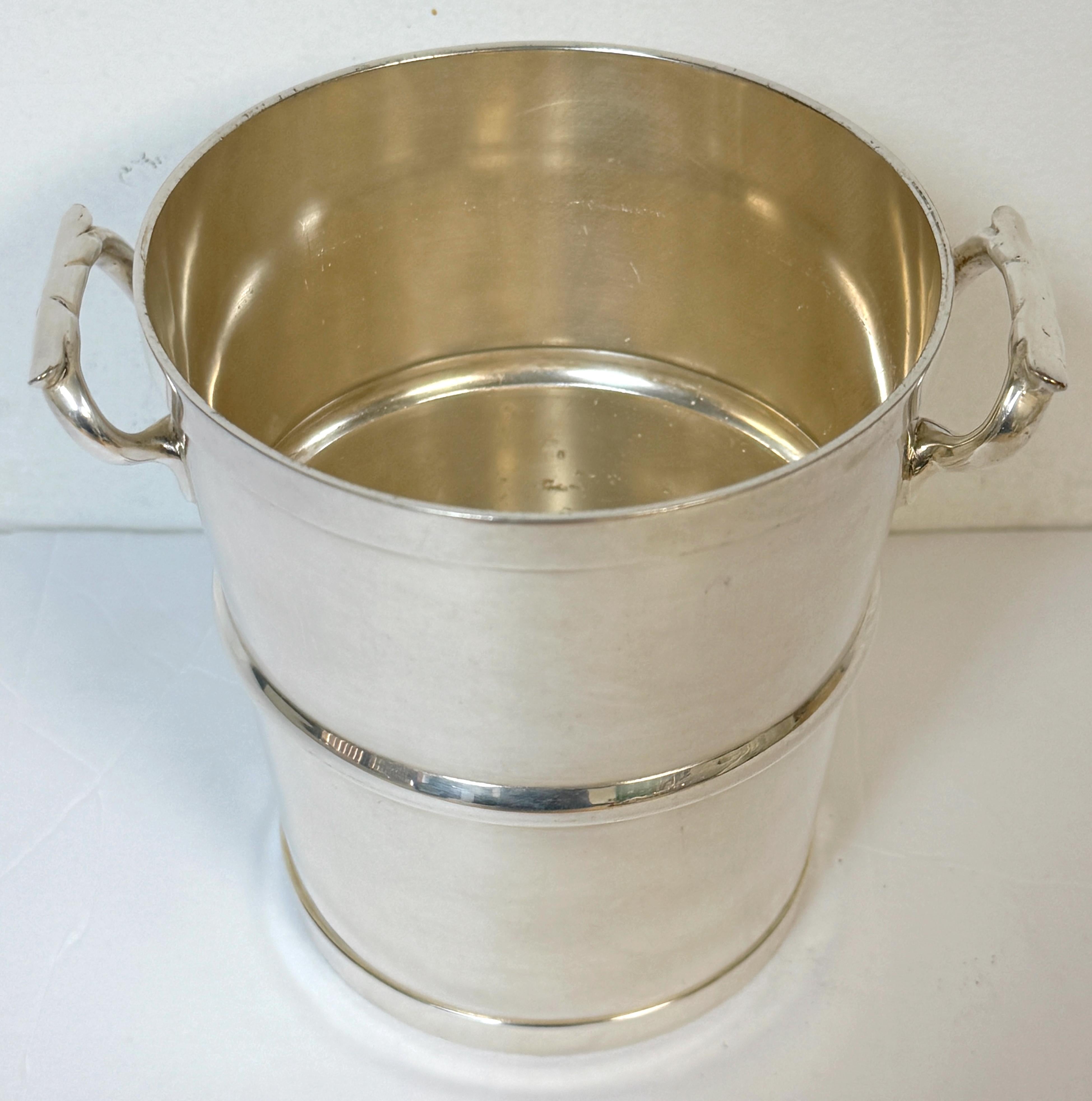 Plaqué argent Seau à champagne / glace antique Reiffel & Husted Silverplate USA, design anglais en vente