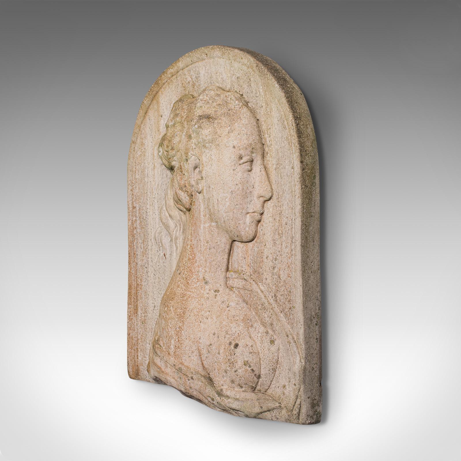 Antique Relief Bust, Italian, Female Masque, Neoclassical, Victorian, Circa 1900 In Good Condition In Hele, Devon, GB