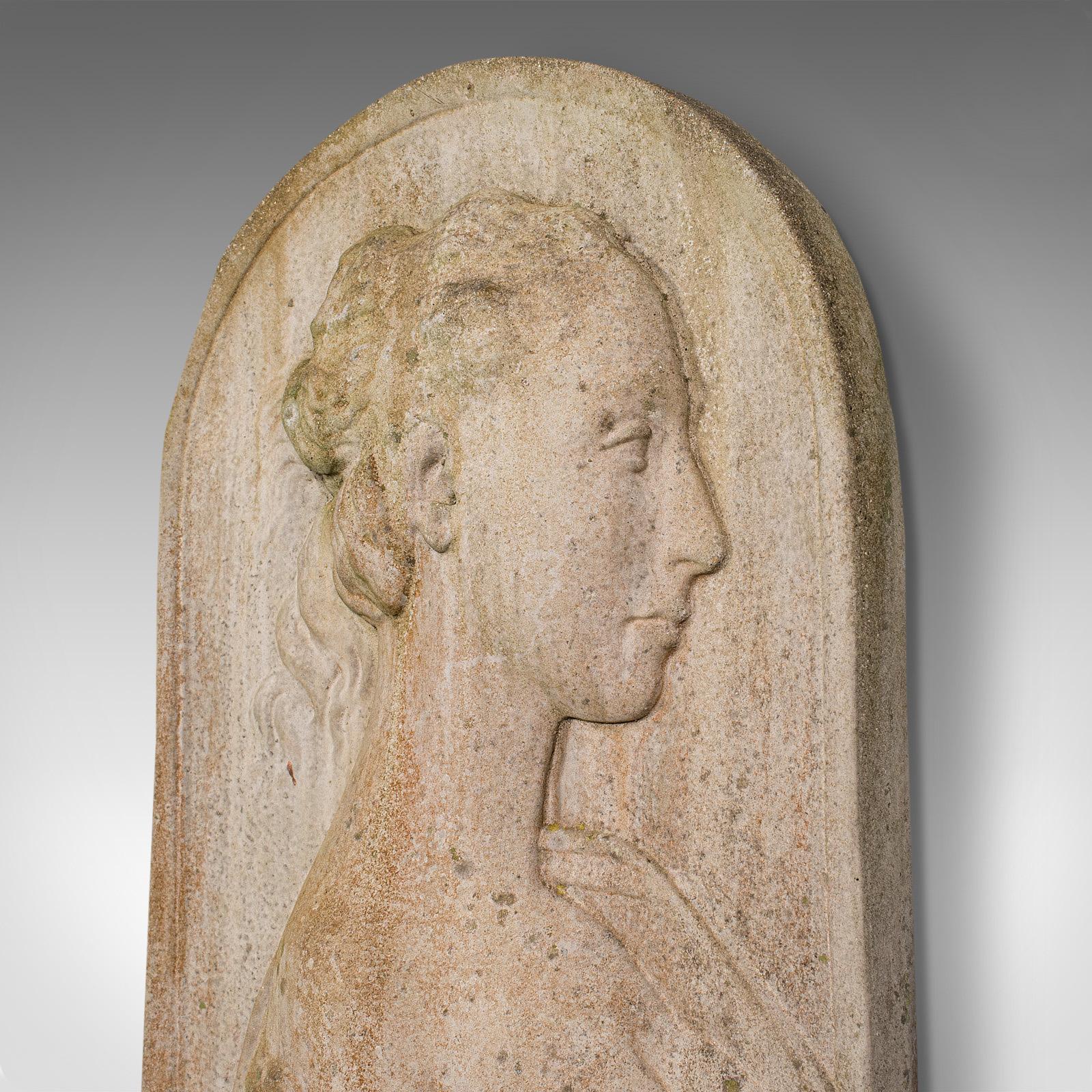 Antique Relief Bust, Italian, Female Masque, Neoclassical, Victorian, Circa 1900 2