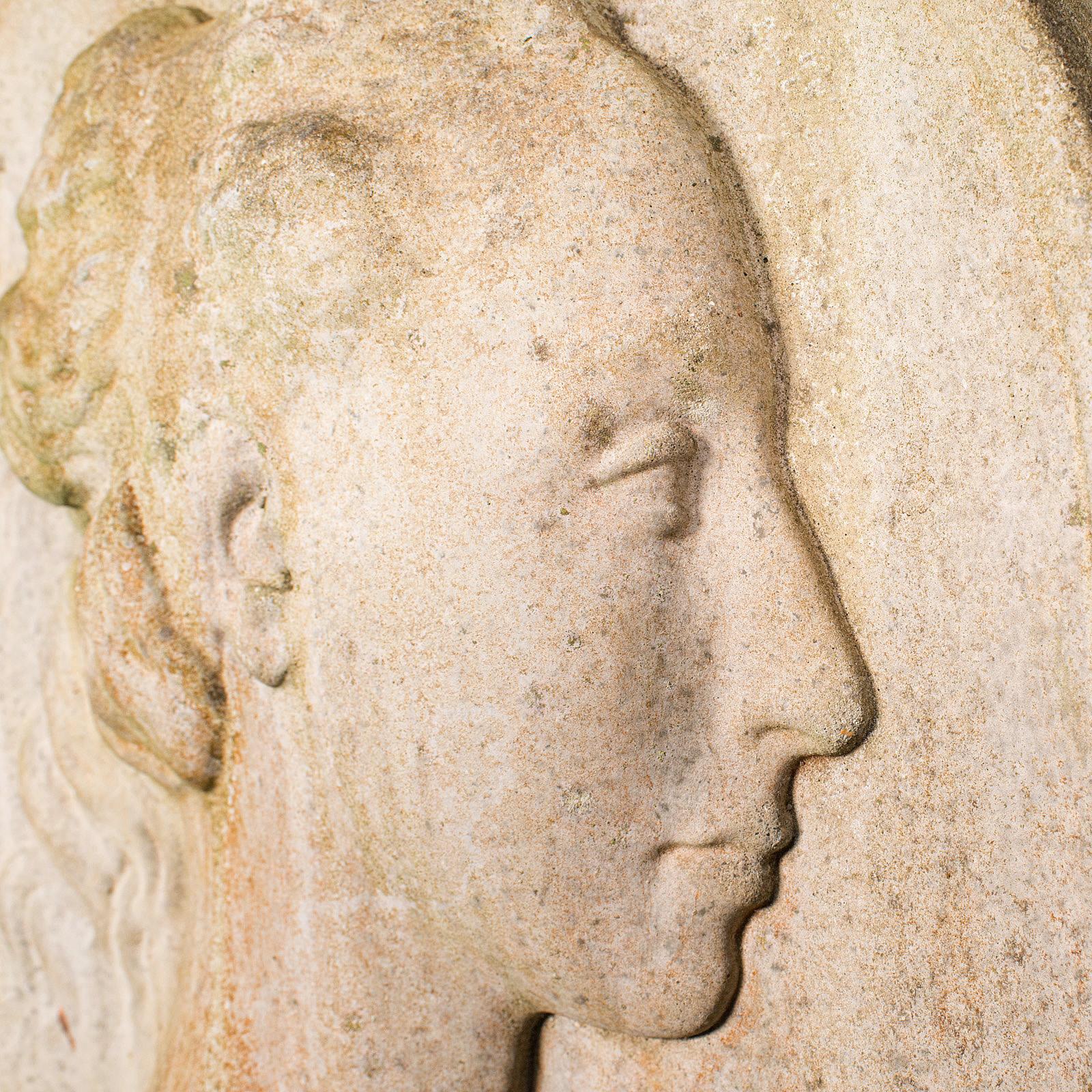 Antique Relief Bust, Italian, Female Masque, Neoclassical, Victorian, Circa 1900 4