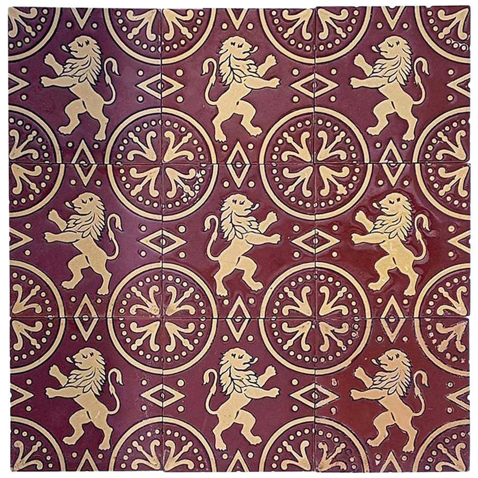 18th Century Rococo Tile Panel at 1stDibs