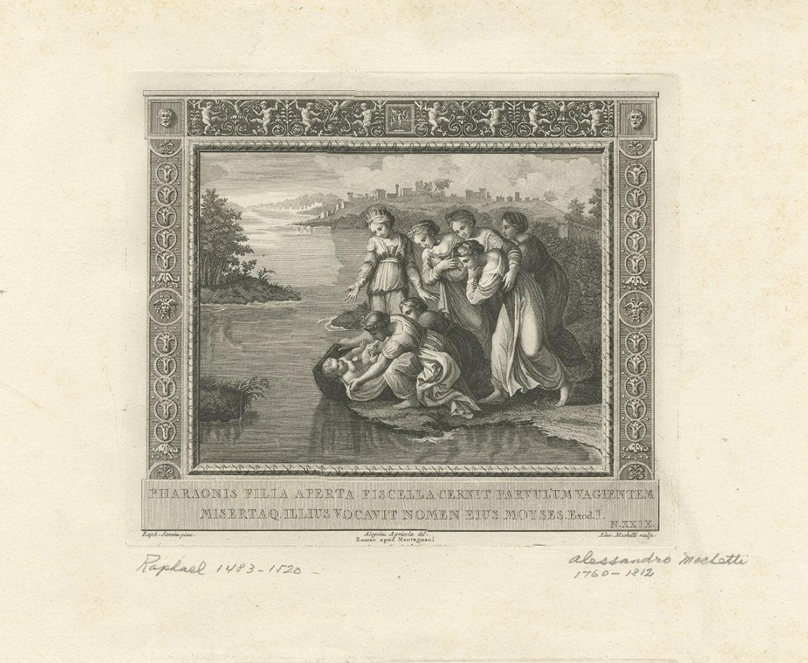 19th Century Antique Religion Print Depicting the Nativity of Christ & Pharaoh's Dream, 1850 For Sale