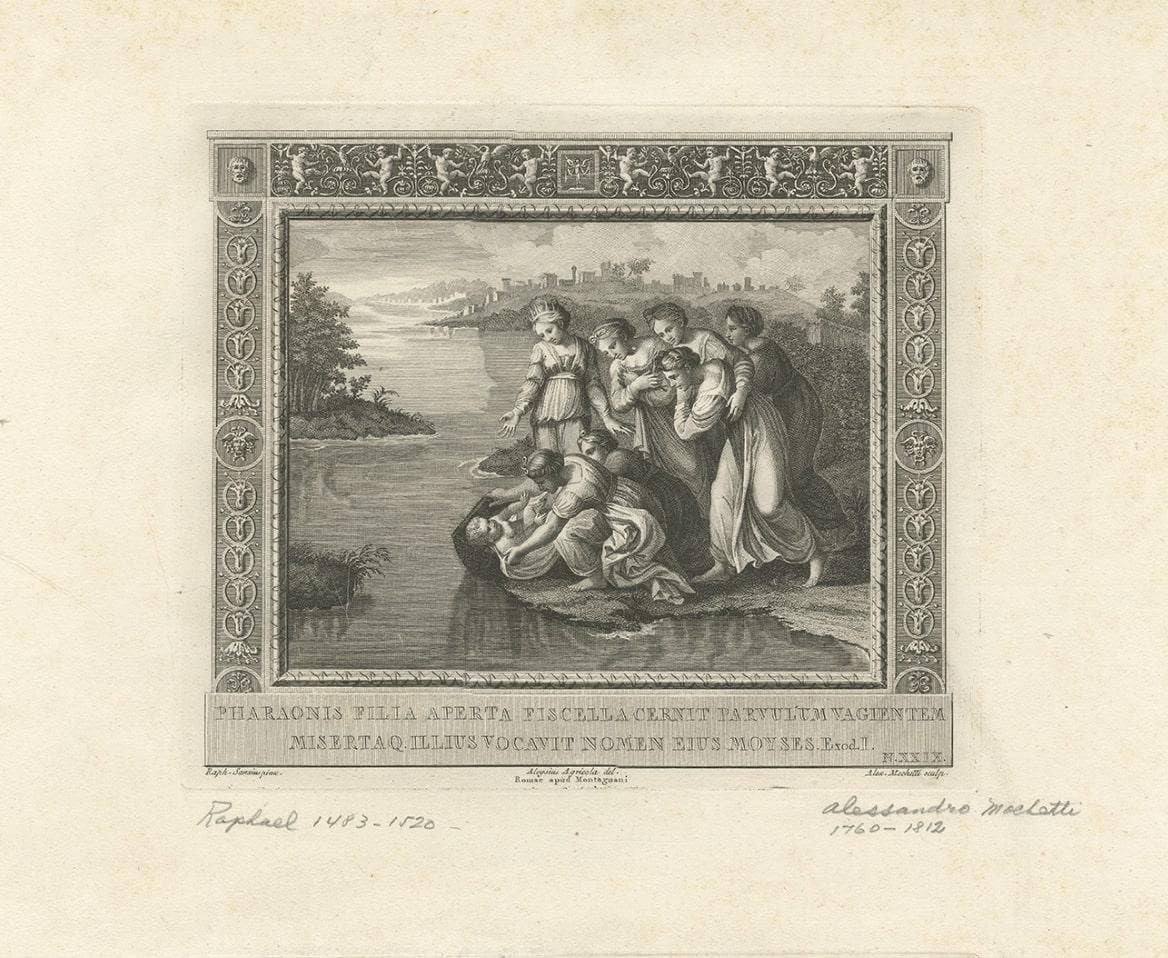 Antique Religion Print Depicting the Nativity of Christ & Pharaoh's Dream, 1850