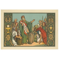 Antiker antiker Religionsdruck von Abraham Blessed von Melchizedek, 1913
