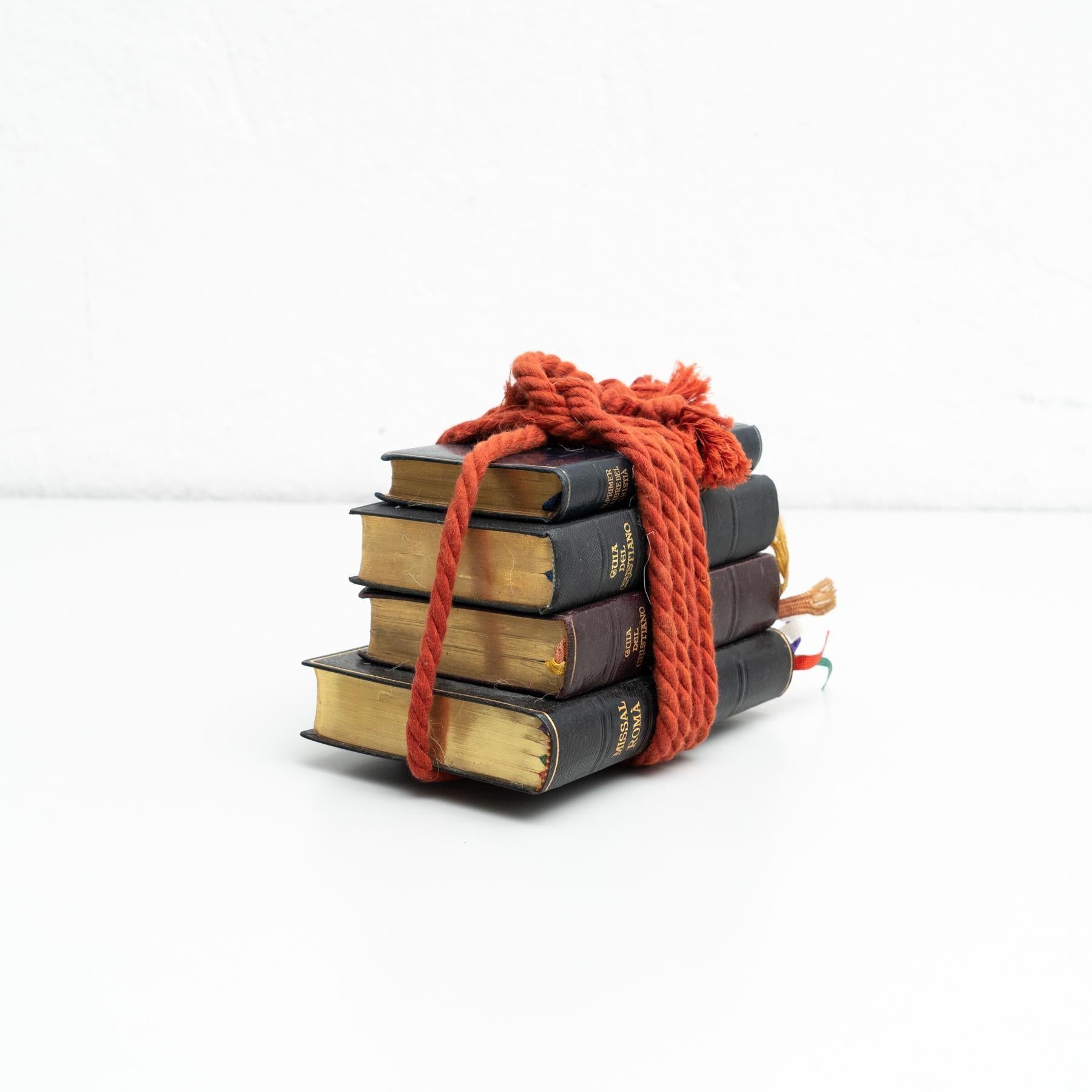 Mid-20th Century Antique Religious Book Sculptural Artwork, circa 1950