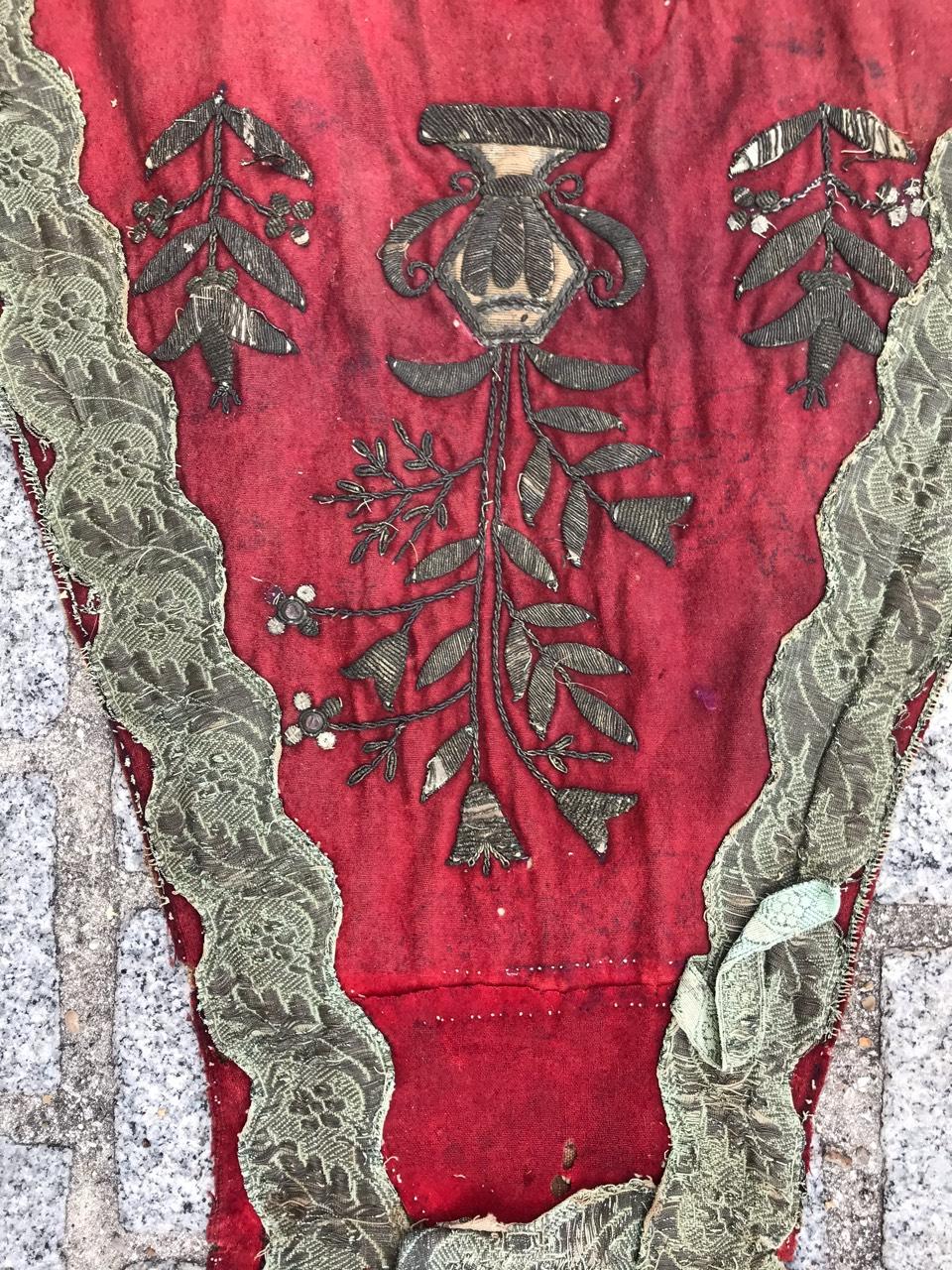 French Antique Religious Embroidery