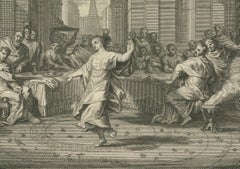 Antique Religious Engravings – Dance of Salome & John the Baptist Beheaded, 1700