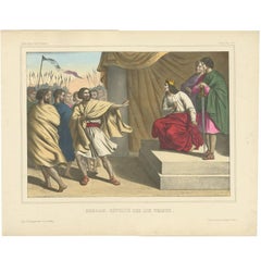 Antiker religiöser Druck „No. 12“, Revolt der nördlichen Stammes, um 1840