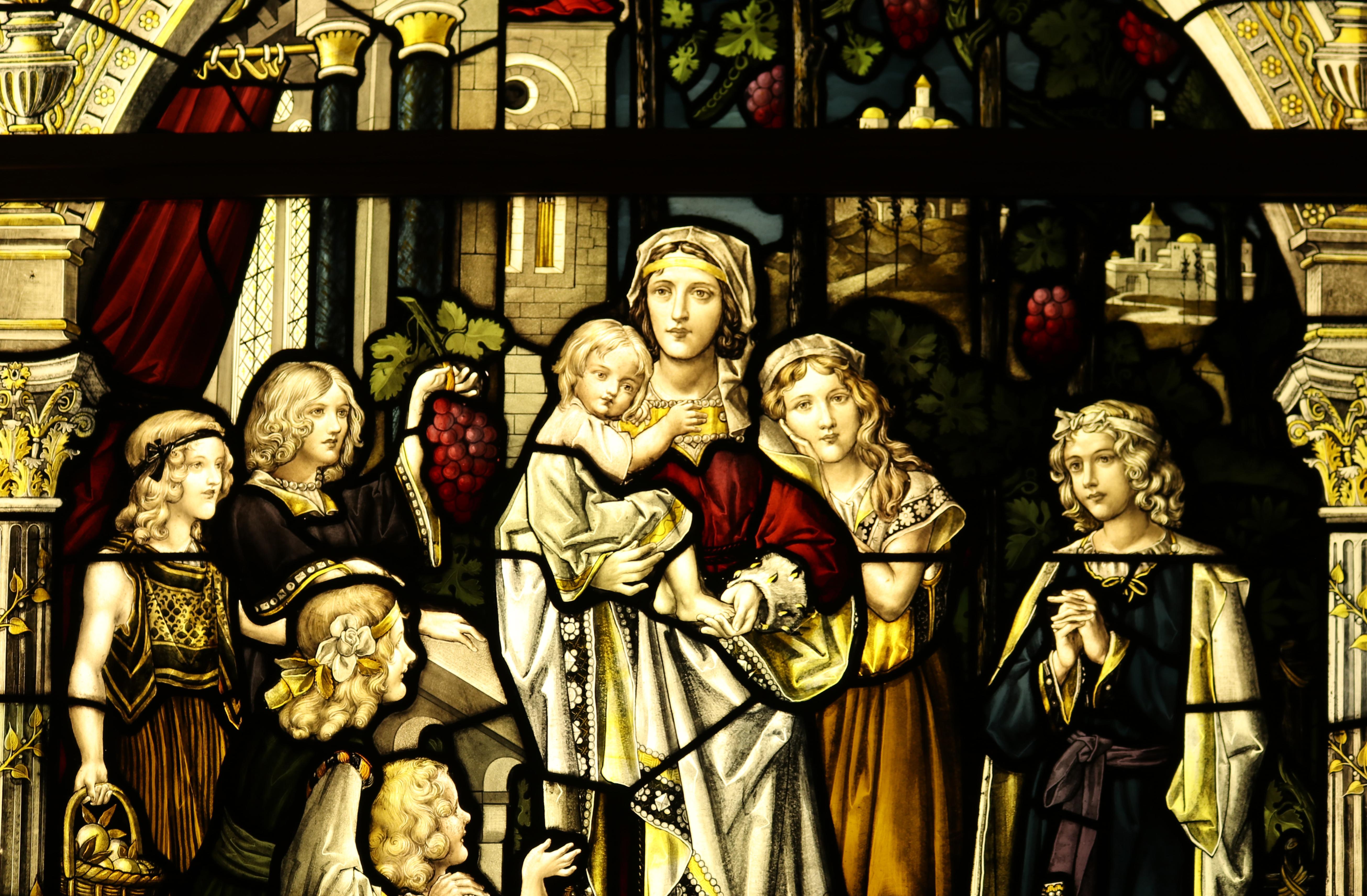 Antique Religious Stained Glass Window 5